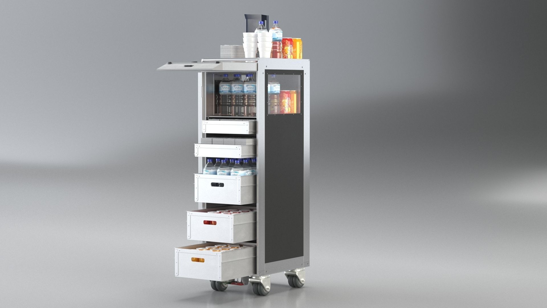 Bordbar Airline Trolley 3D 3D model_12