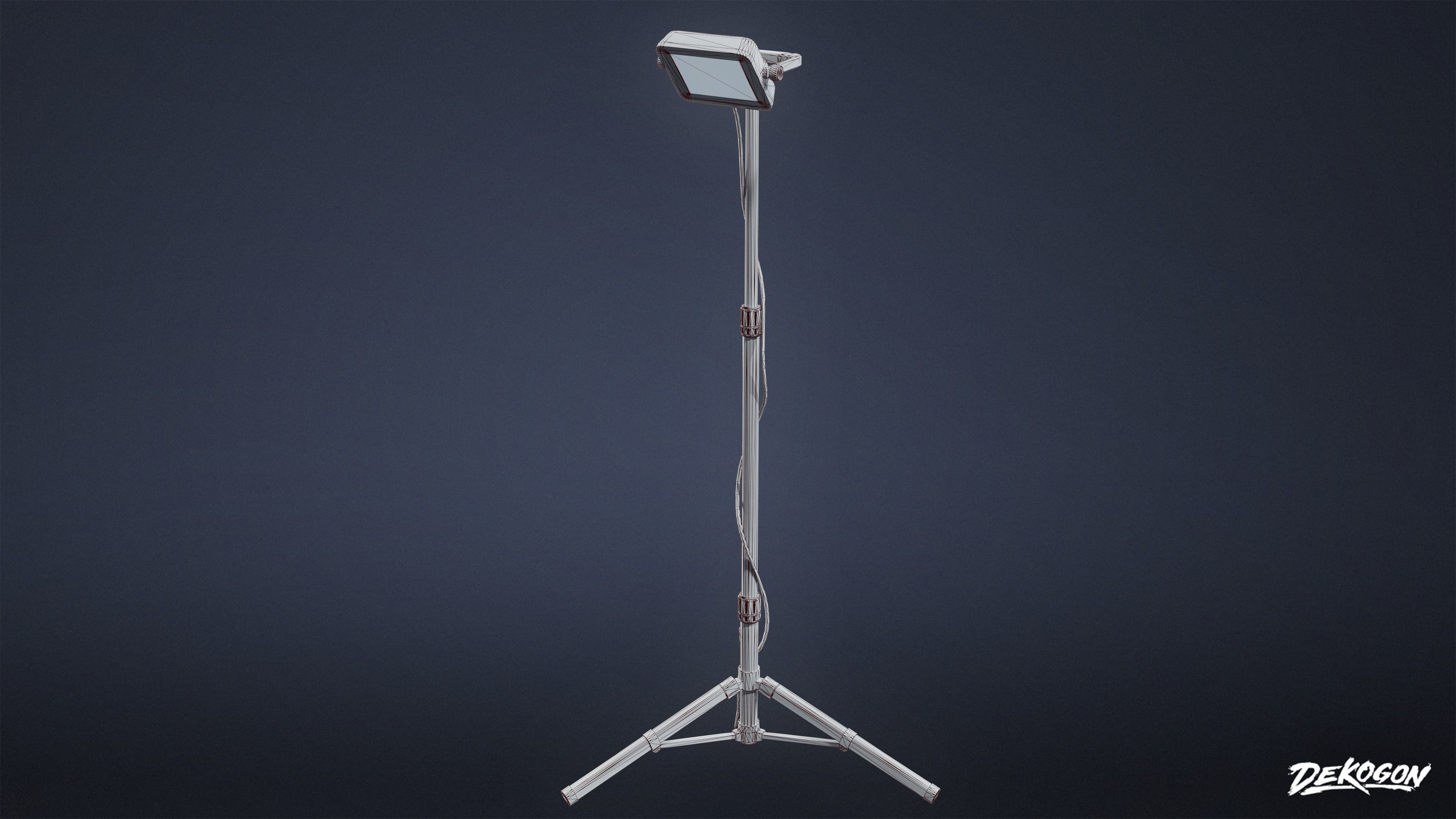 QUARANTINE TENT - Standing Light 01 - LOW POLY Low-poly 3D model_1