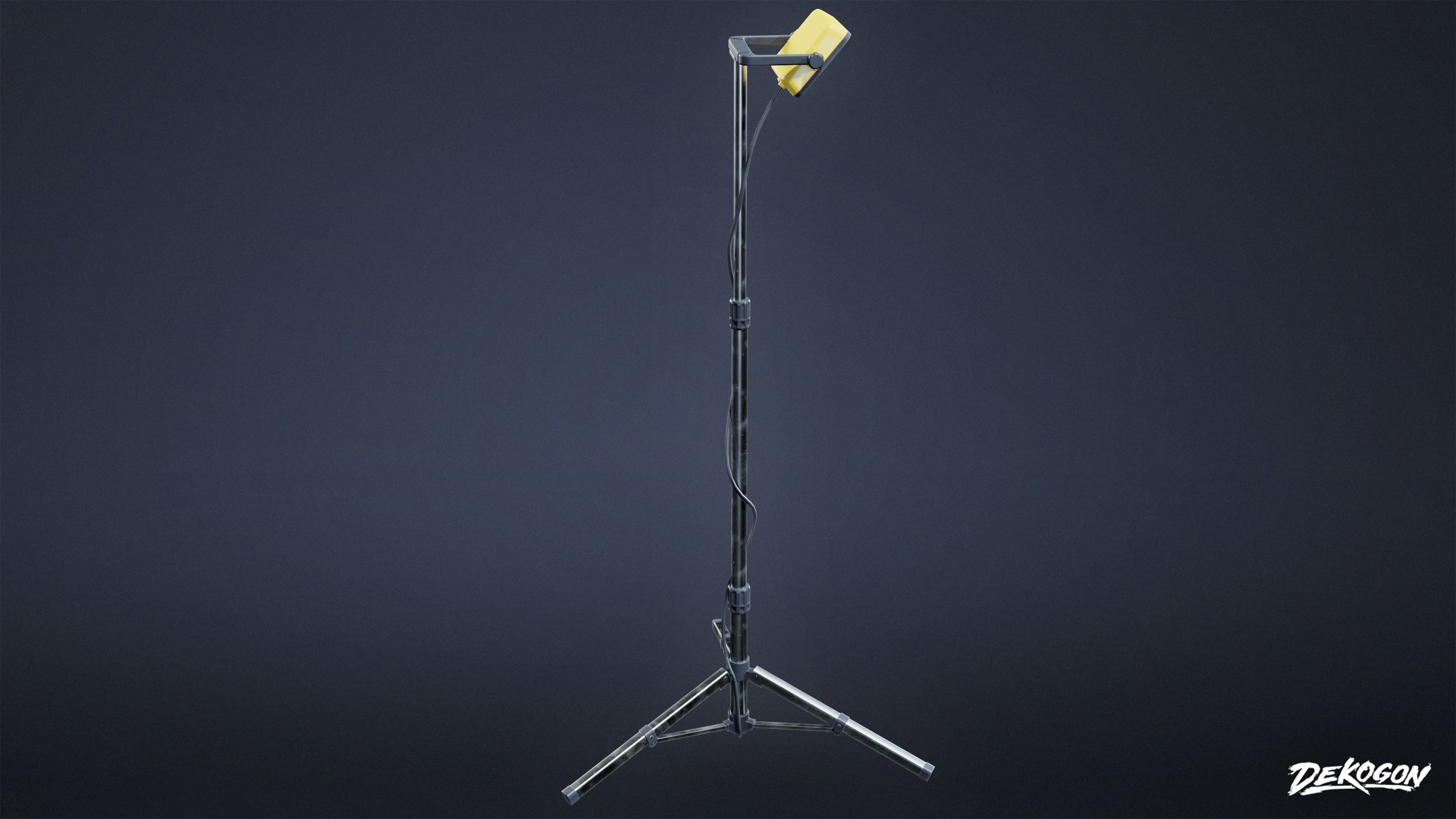 QUARANTINE TENT - Standing Light 01 - LOW POLY Low-poly 3D model_3