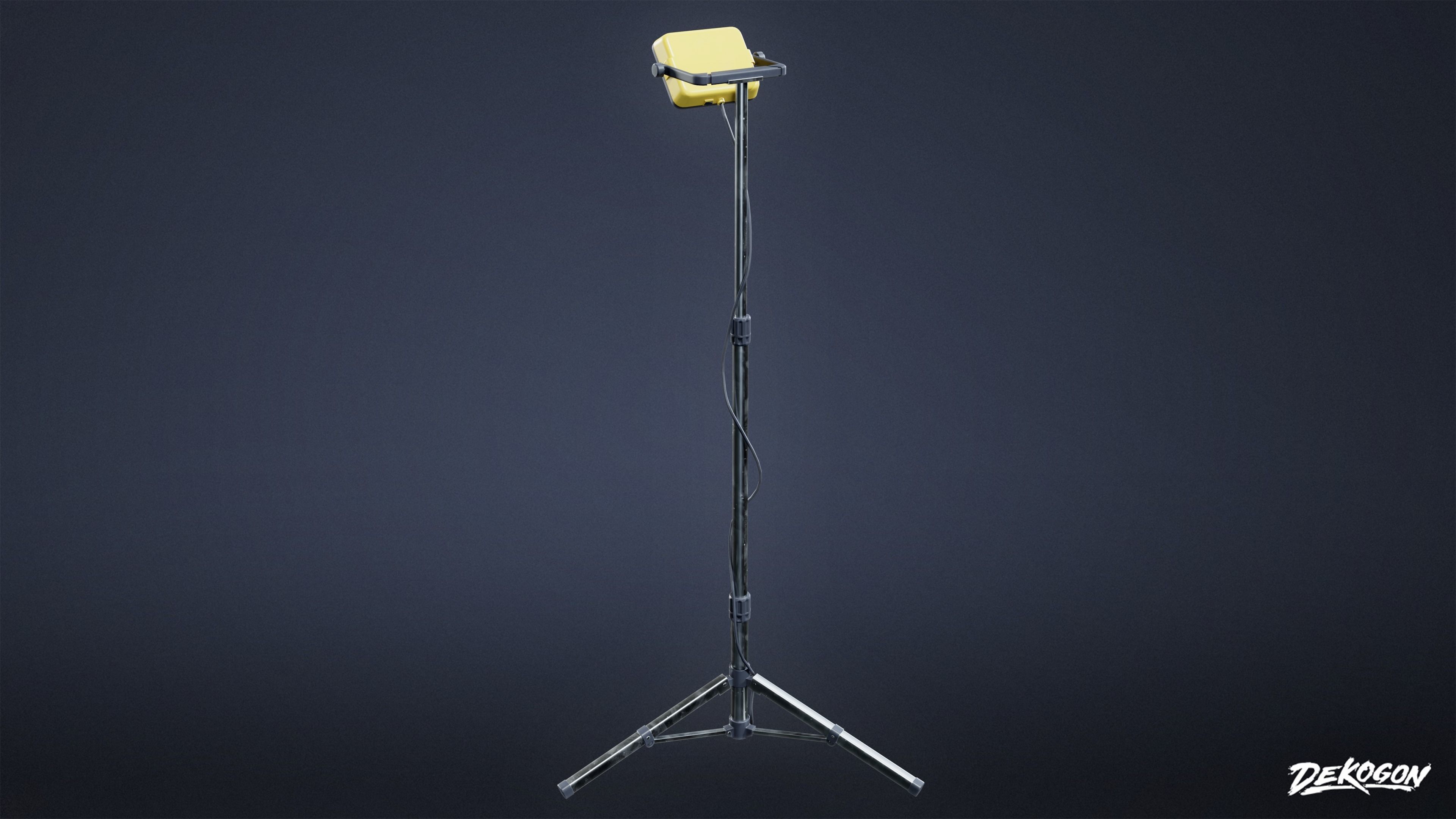 QUARANTINE TENT - Standing Light 01 - LOW POLY Low-poly 3D model_4