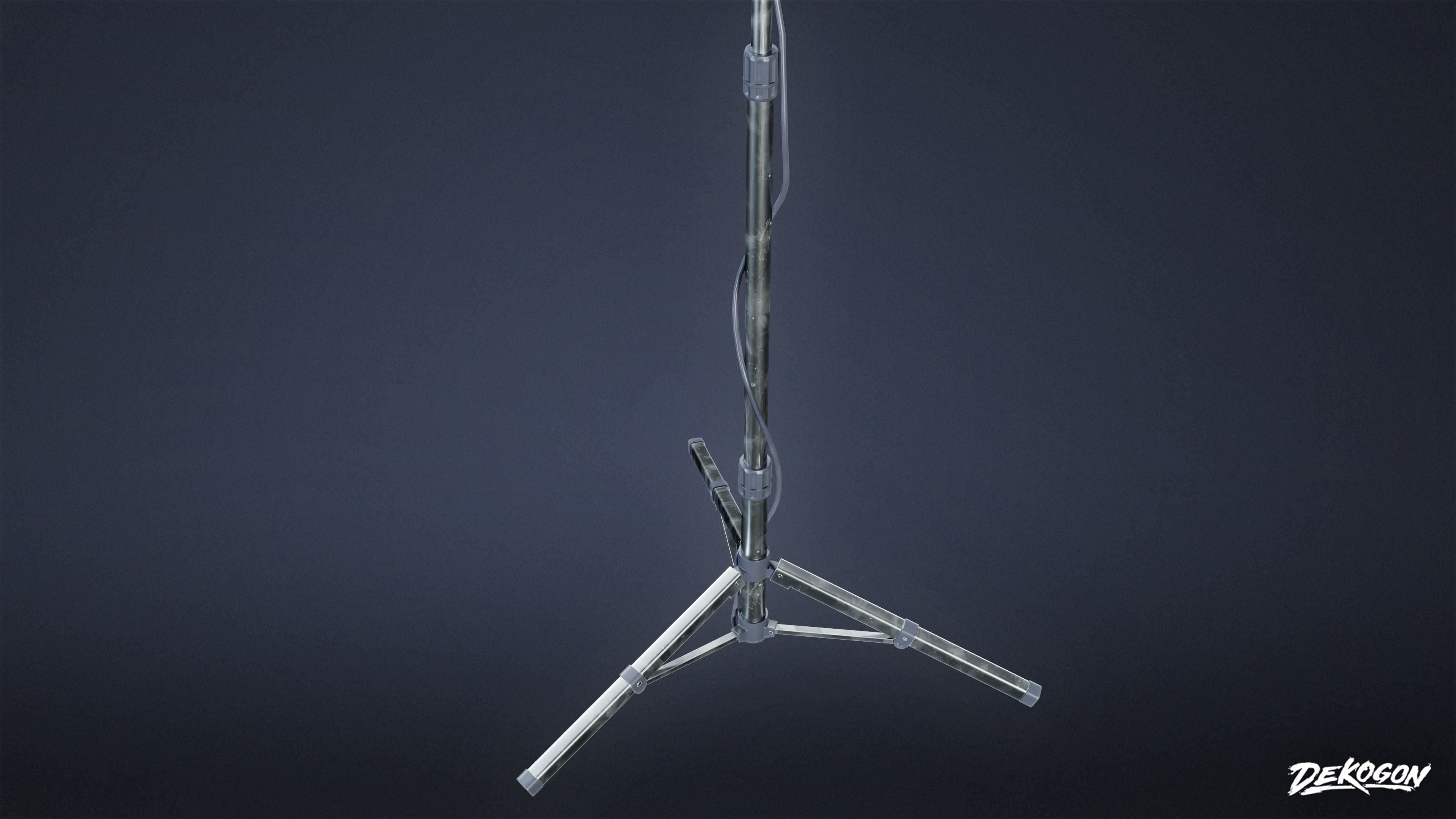 QUARANTINE TENT - Standing Light 01 - LOW POLY Low-poly 3D model_5