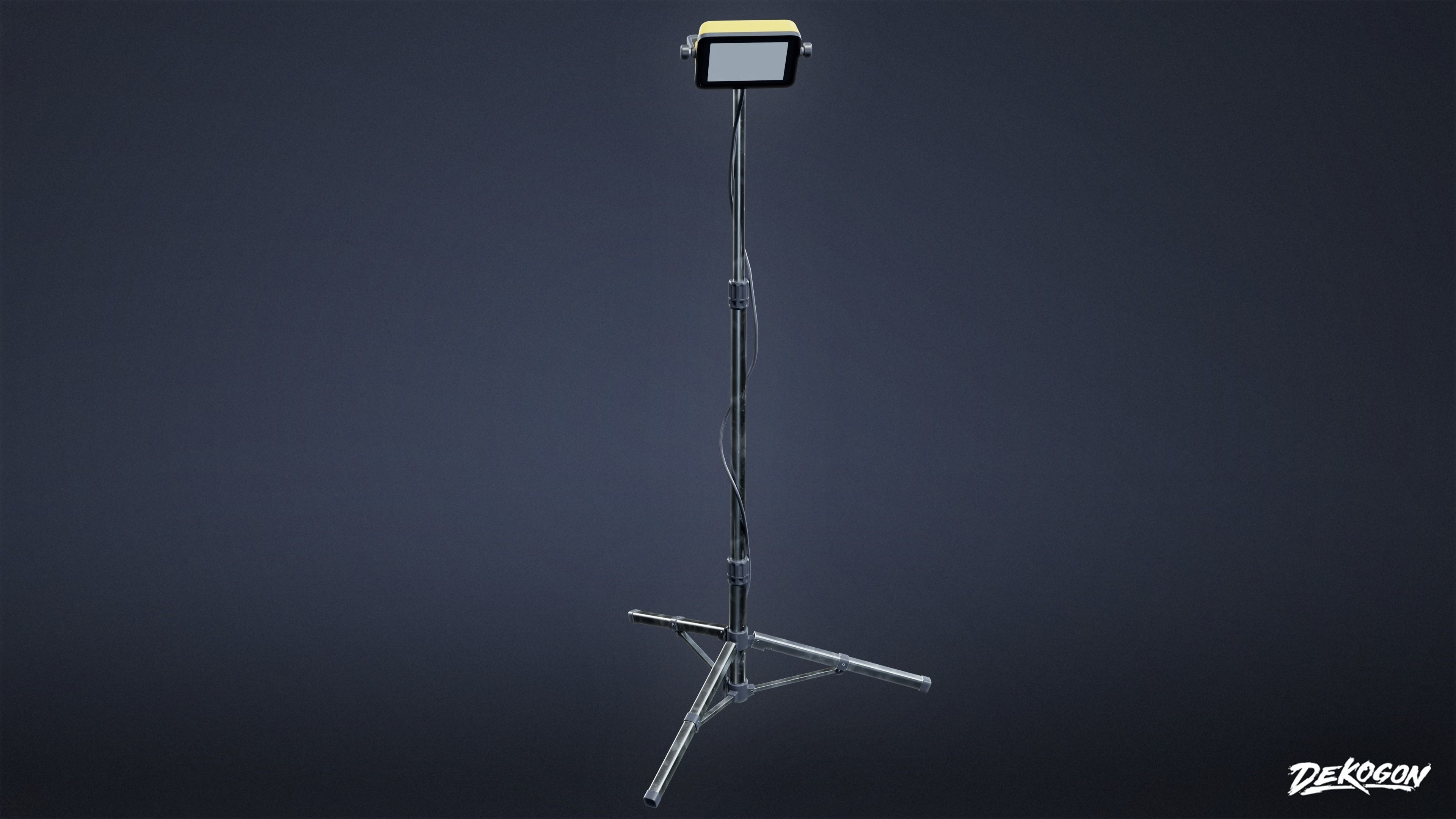 QUARANTINE TENT - Standing Light 01 - LOW POLY Low-poly 3D model_2