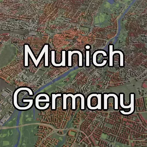 Munich Germany - city and urban 3D model