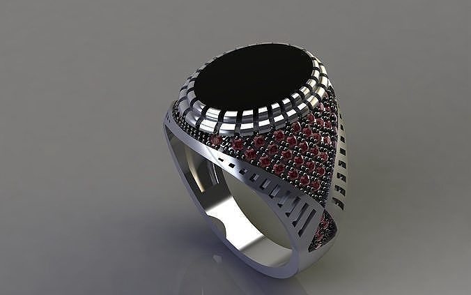 Gents Ring  Ready to Print-3D 3D print model