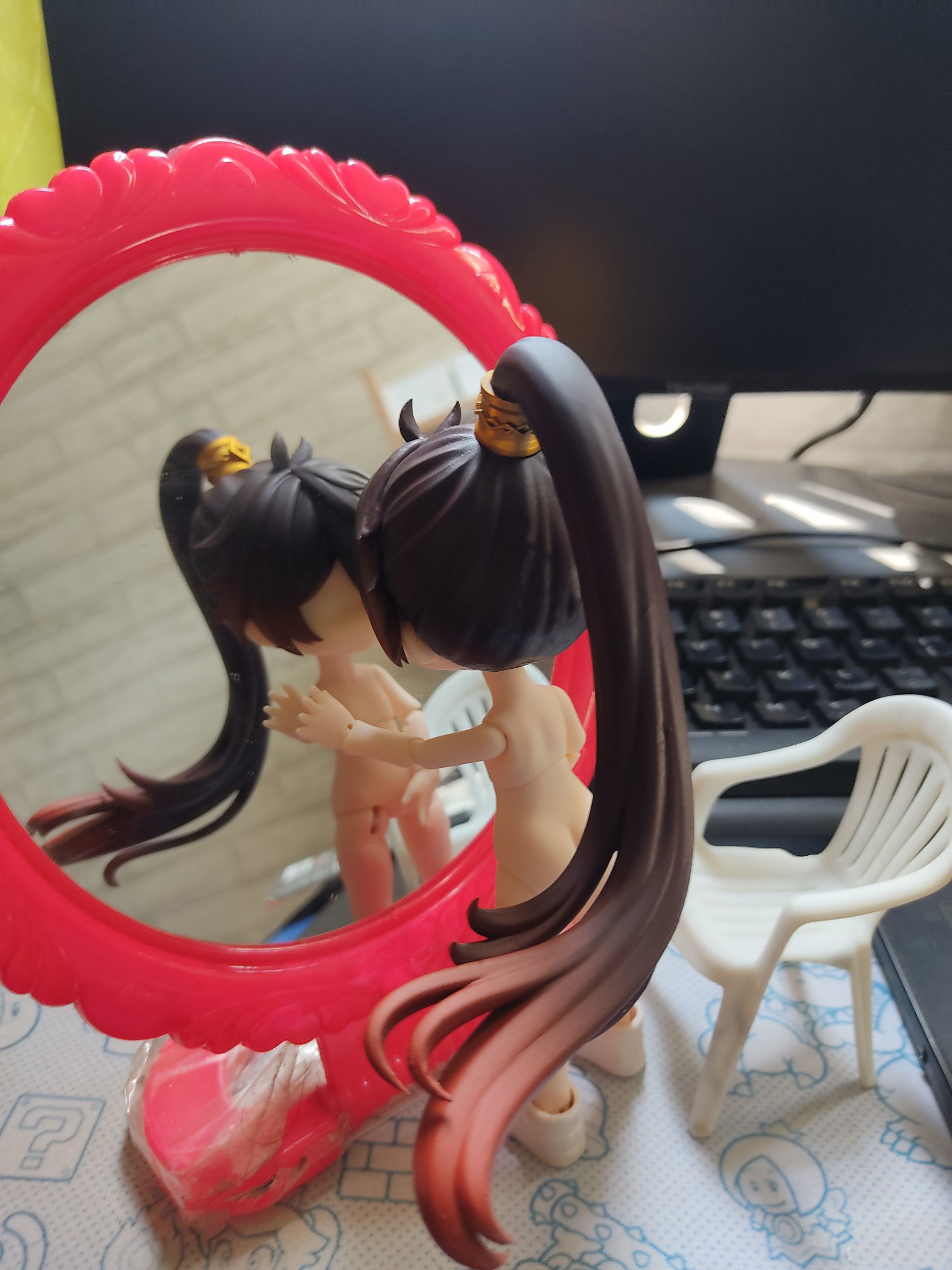 ZhongLi ponytail custom hair nendoroid 3D print model_4