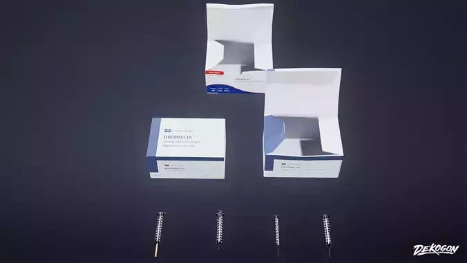 QUARANTINE TENT - Syringe Set 01 - LOW POLY