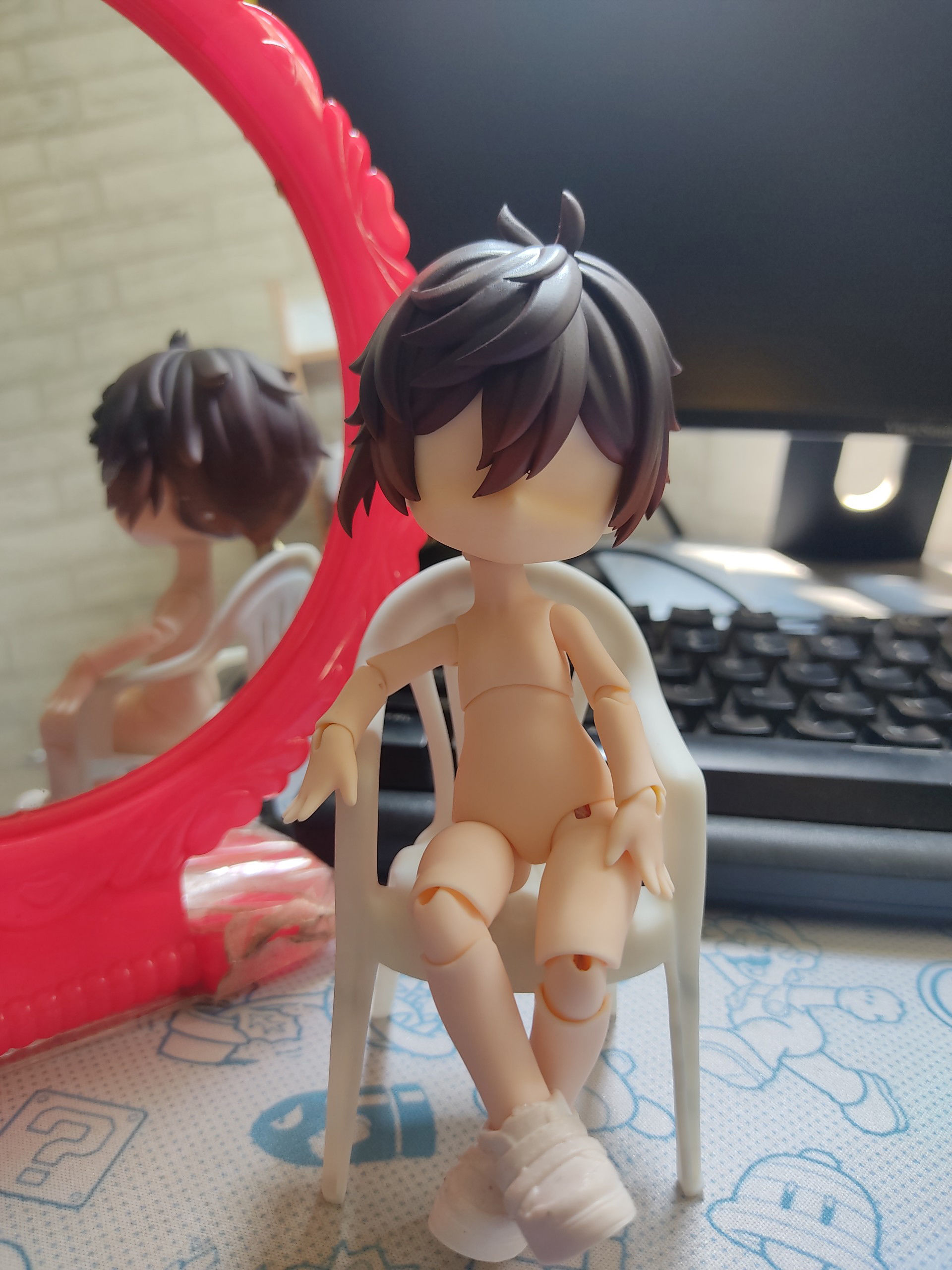 Zhongli custom hair nendoroid 3D print model_2