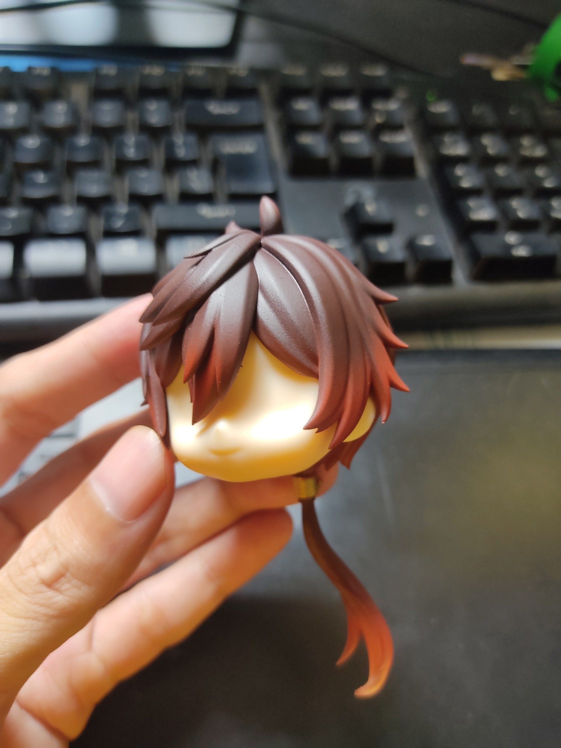 Zhongli custom hair nendoroid 3D print model_1