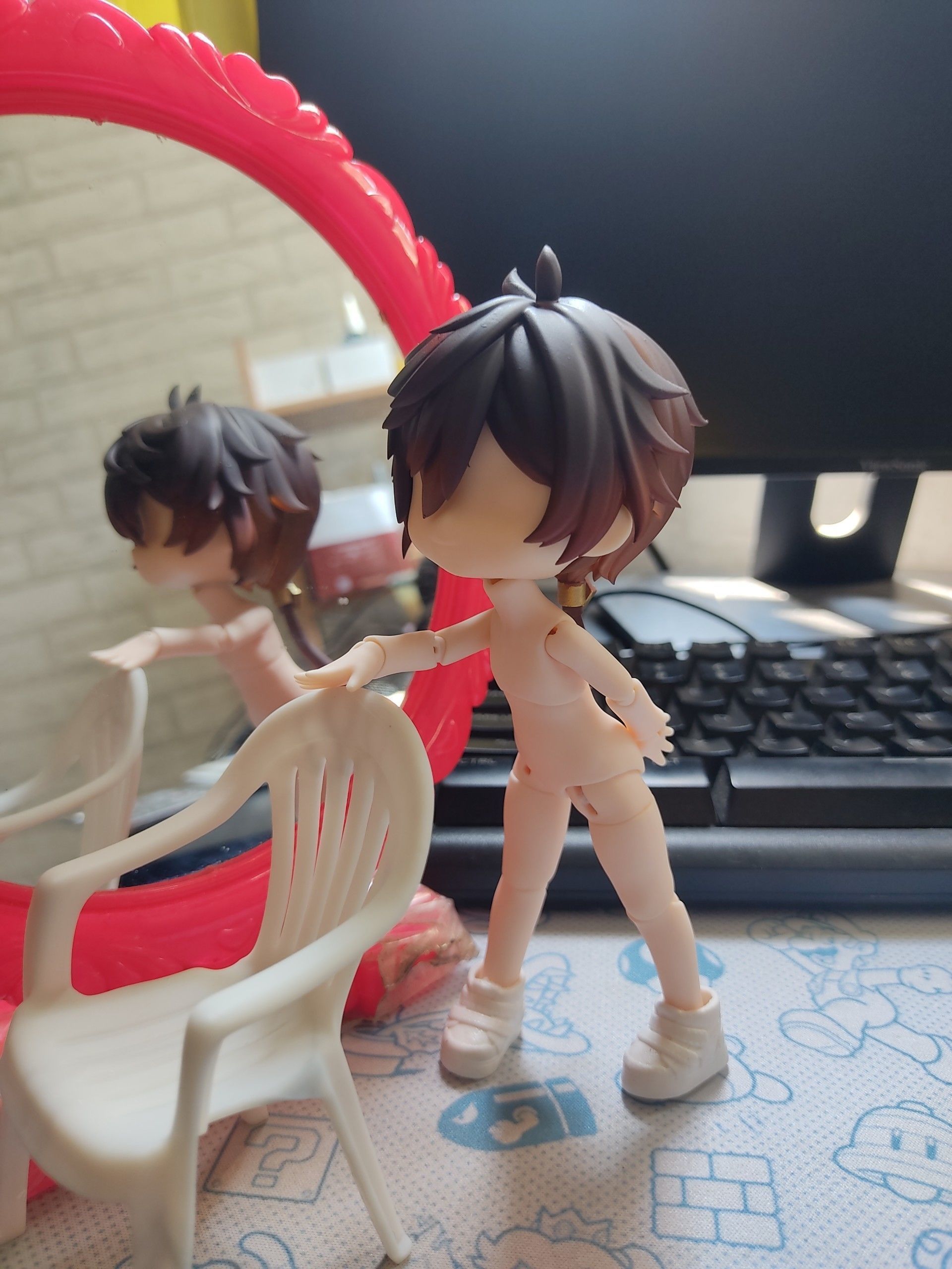 Zhongli custom hair nendoroid 3D print model_5