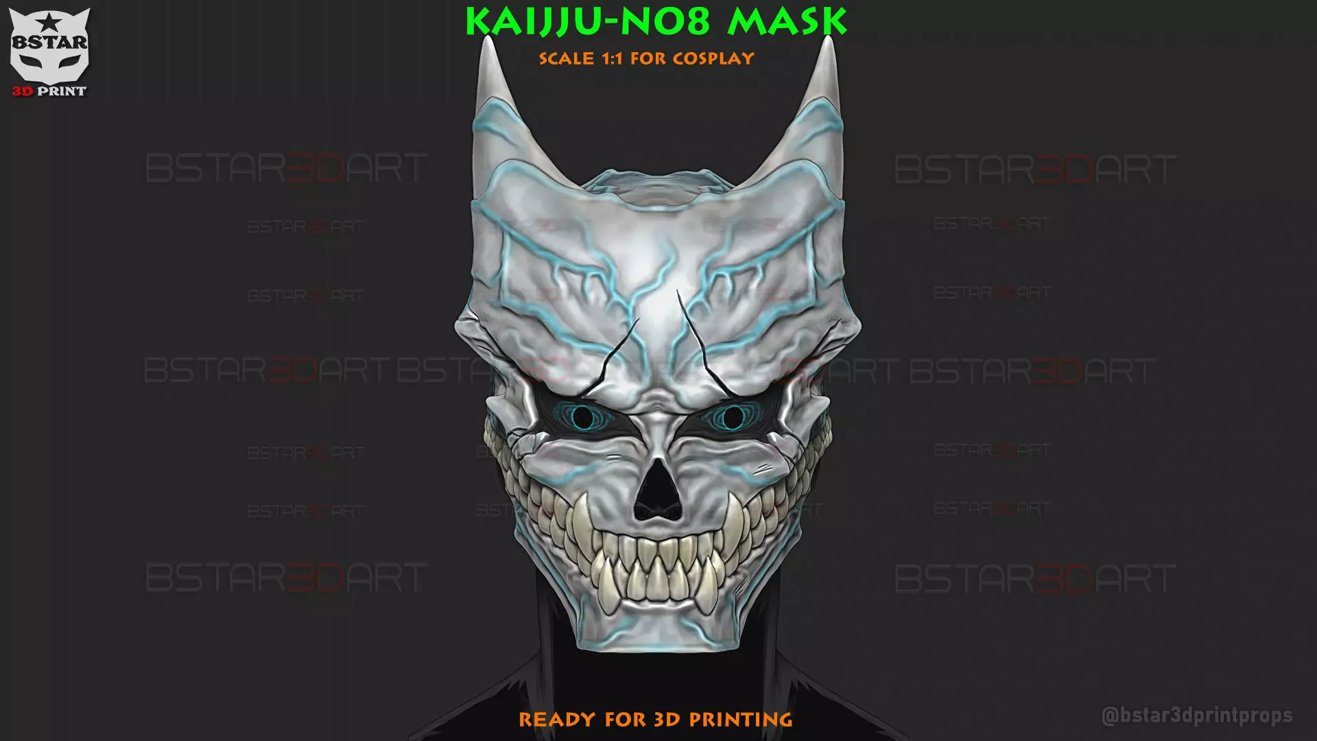 Kaiju No 8 MASK - Kafka Hibino Cosplay 3D print model