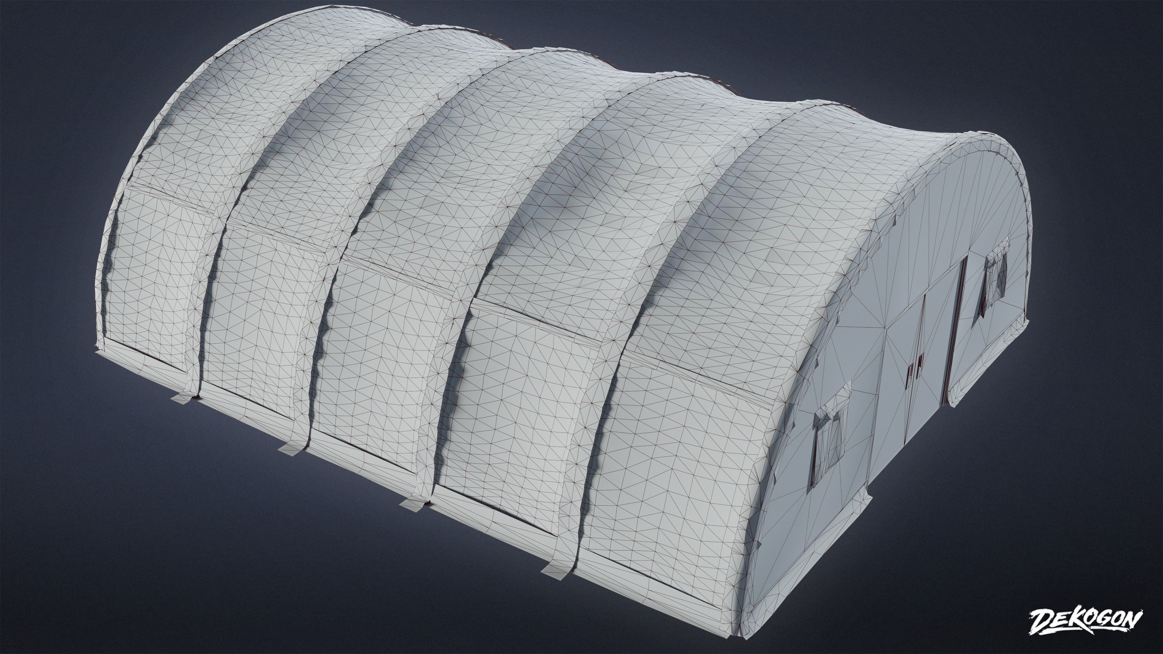 QUARANTINE TENT - Tent 01 - LOW POLY Low-poly 3D model_2