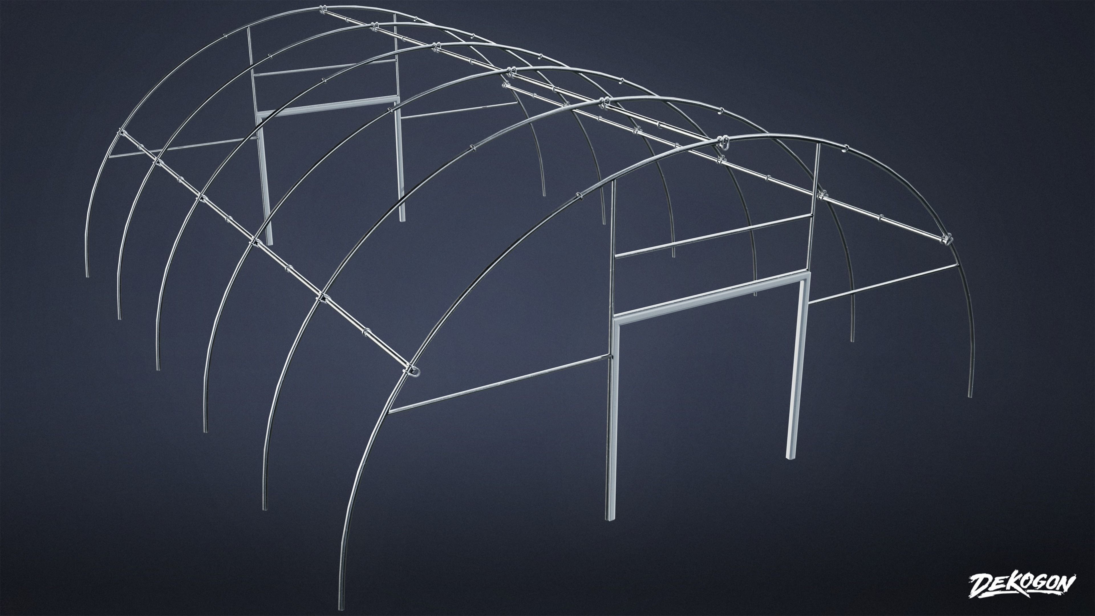 QUARANTINE TENT - Tent 01 - LOW POLY Low-poly 3D model_7