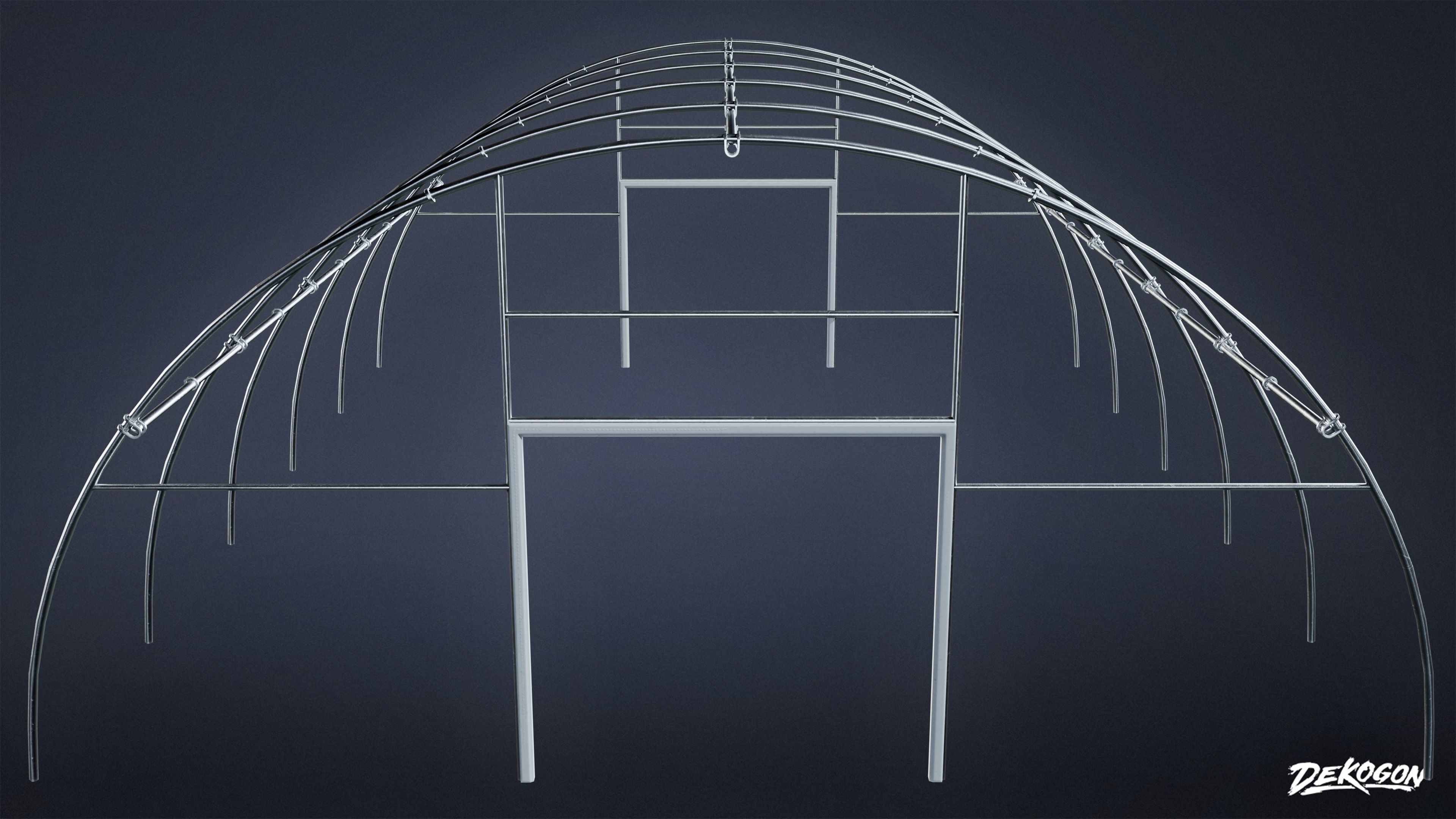 QUARANTINE TENT - Tent 01 - LOW POLY Low-poly 3D model_8