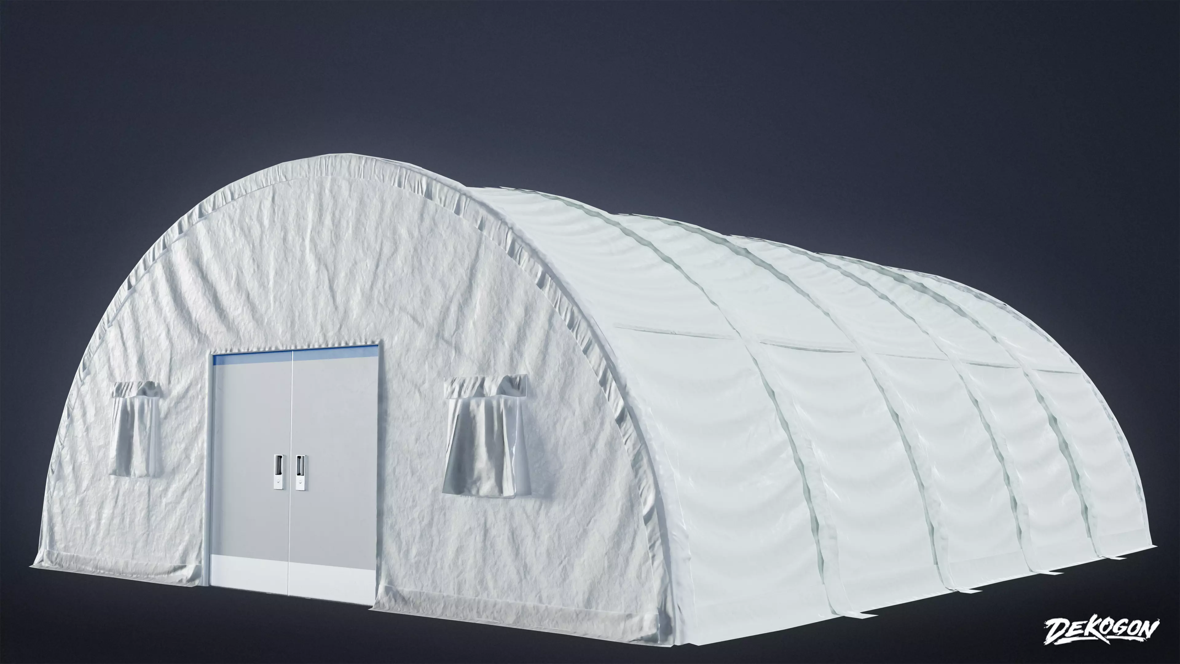 QUARANTINE TENT - Tent 01 - LOW POLY Low-poly 3D model_0