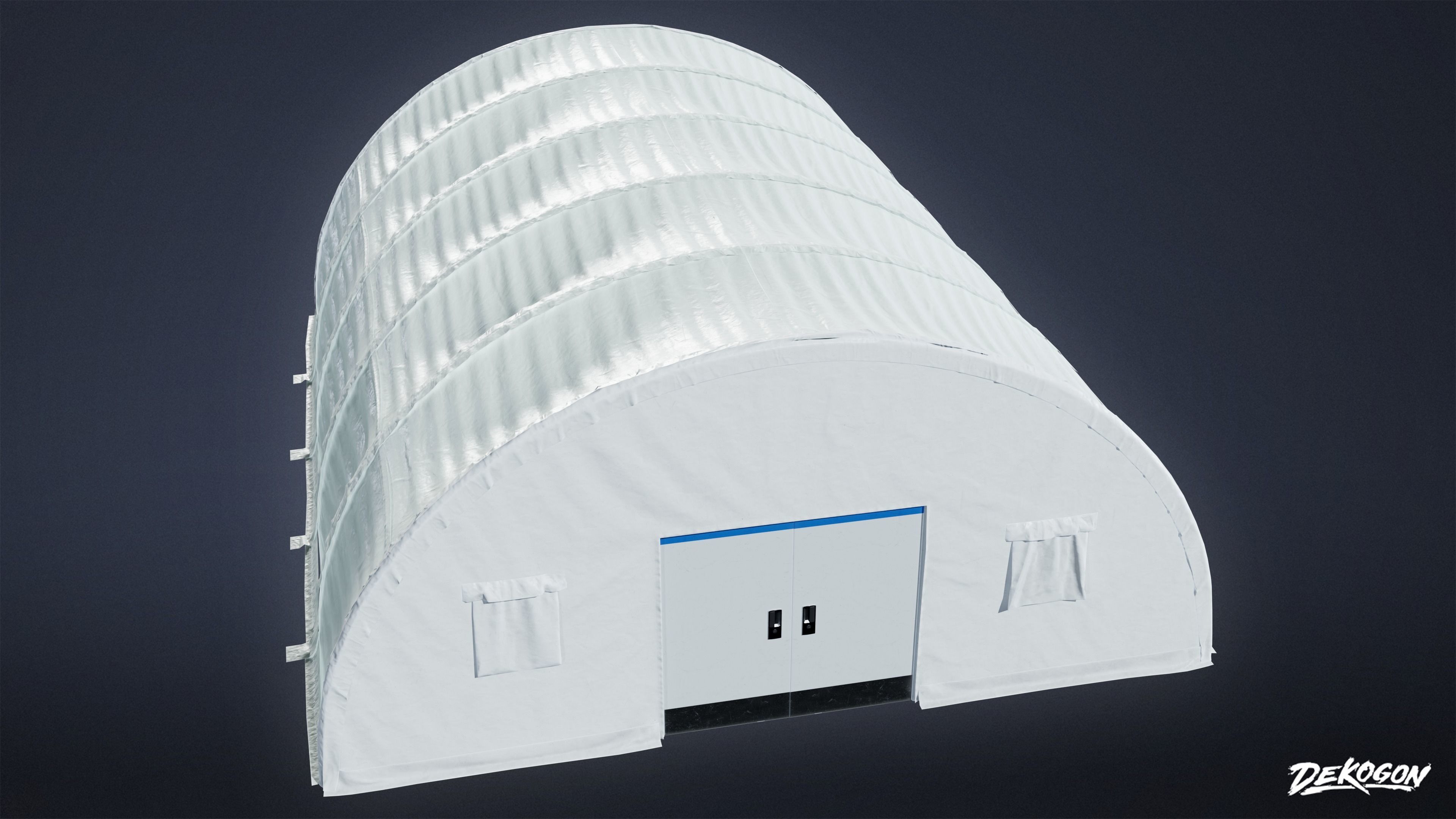 QUARANTINE TENT - Tent 01 - LOW POLY Low-poly 3D model_1