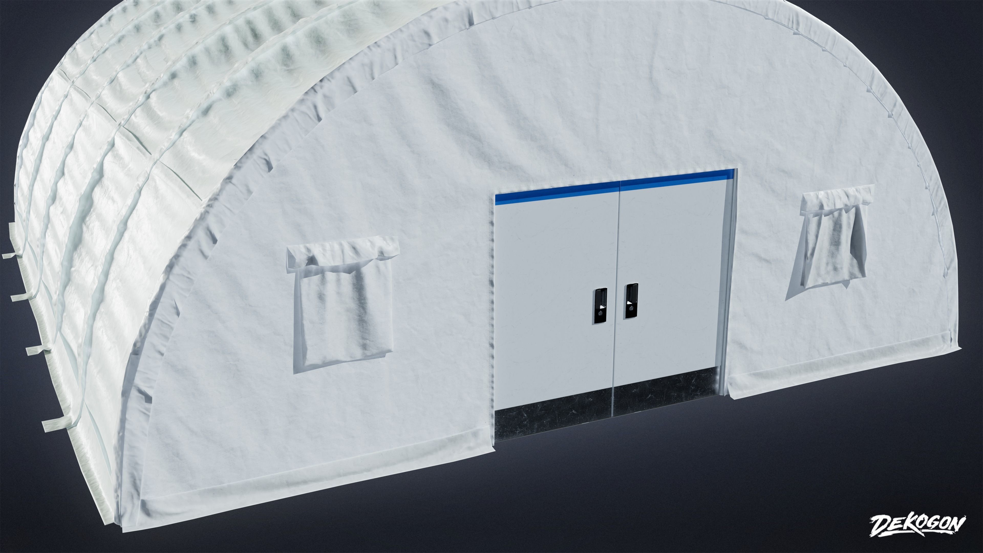 QUARANTINE TENT - Tent 01 - LOW POLY Low-poly 3D model_5