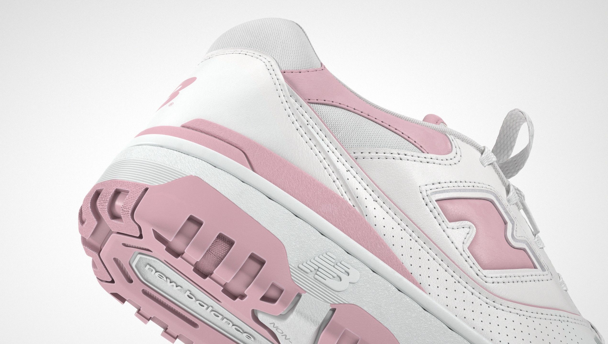 New Balance 550 Pink Suede Sneaker 3D model_11