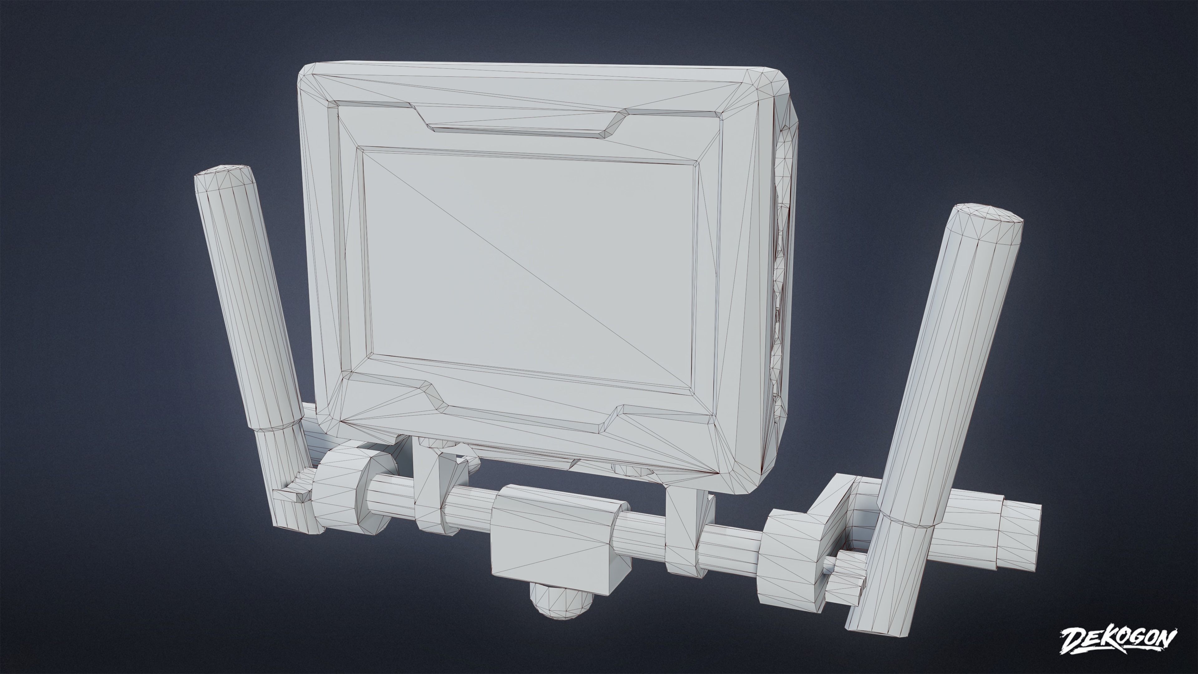 HOLLYWOOD - Assist Monitor 01 - LOW POLY Low-poly 3D model_1