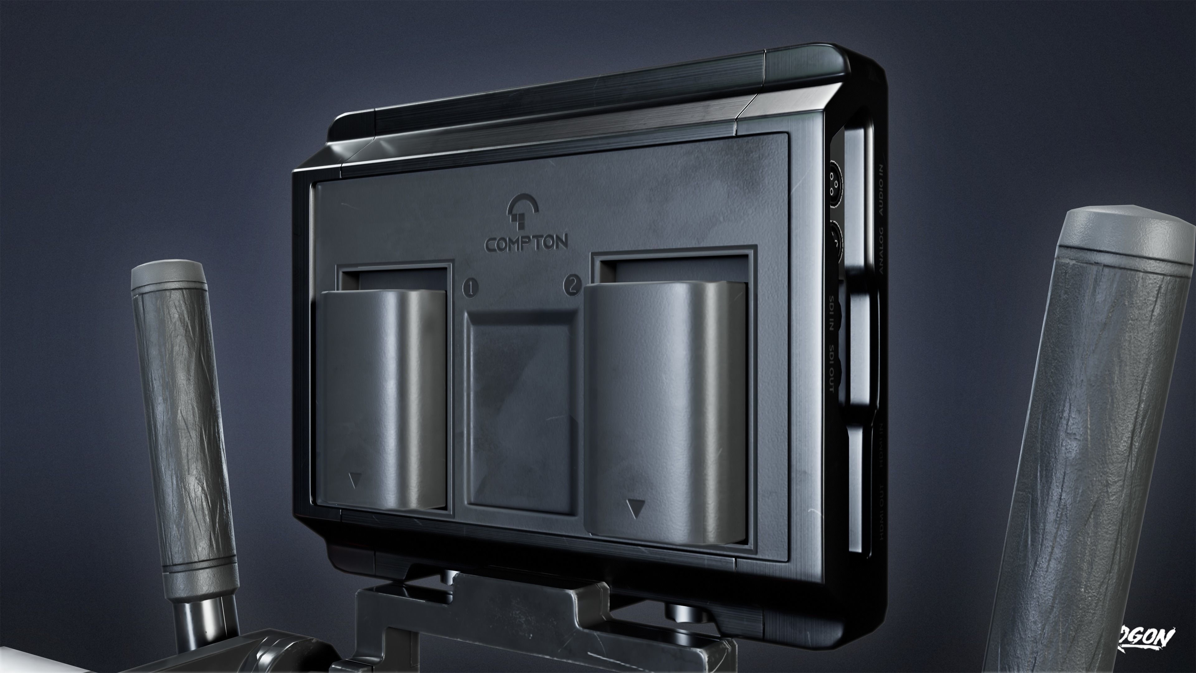 HOLLYWOOD - Assist Monitor 01 - LOW POLY Low-poly 3D model_6