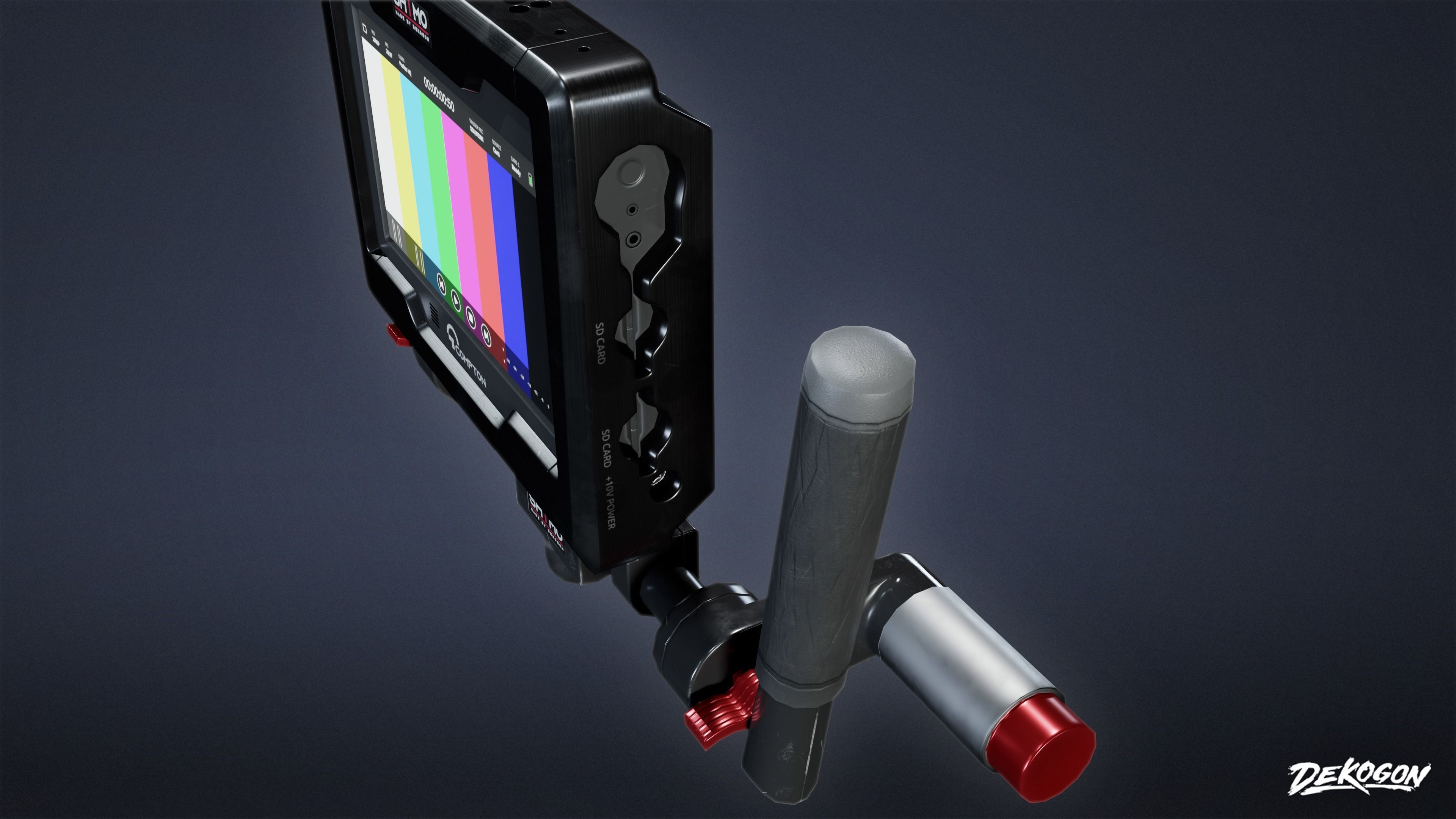 HOLLYWOOD - Assist Monitor 01 - LOW POLY Low-poly 3D model_5