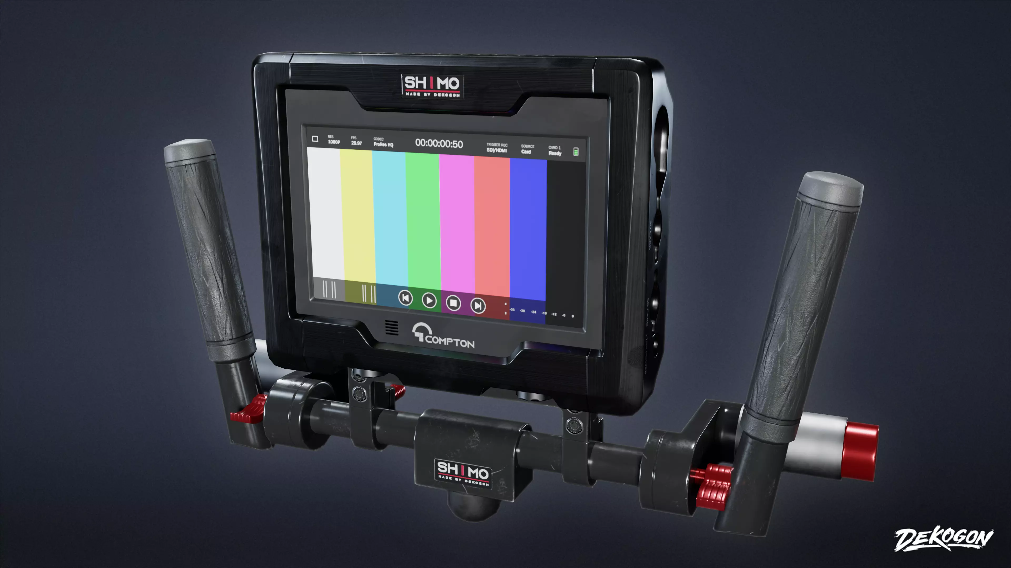 HOLLYWOOD - Assist Monitor 01 - LOW POLY Low-poly 3D model_0