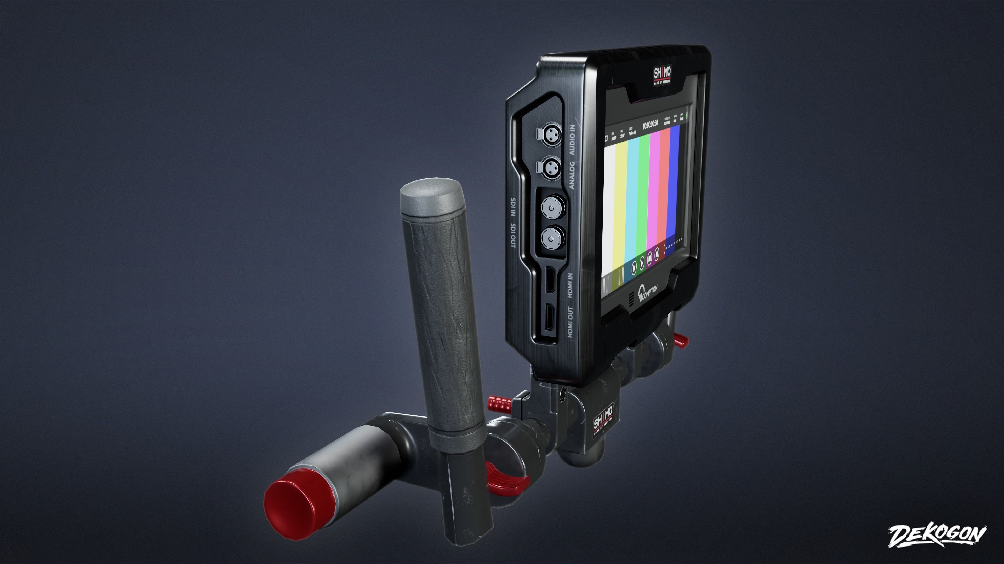 HOLLYWOOD - Assist Monitor 01 - LOW POLY Low-poly 3D model_3