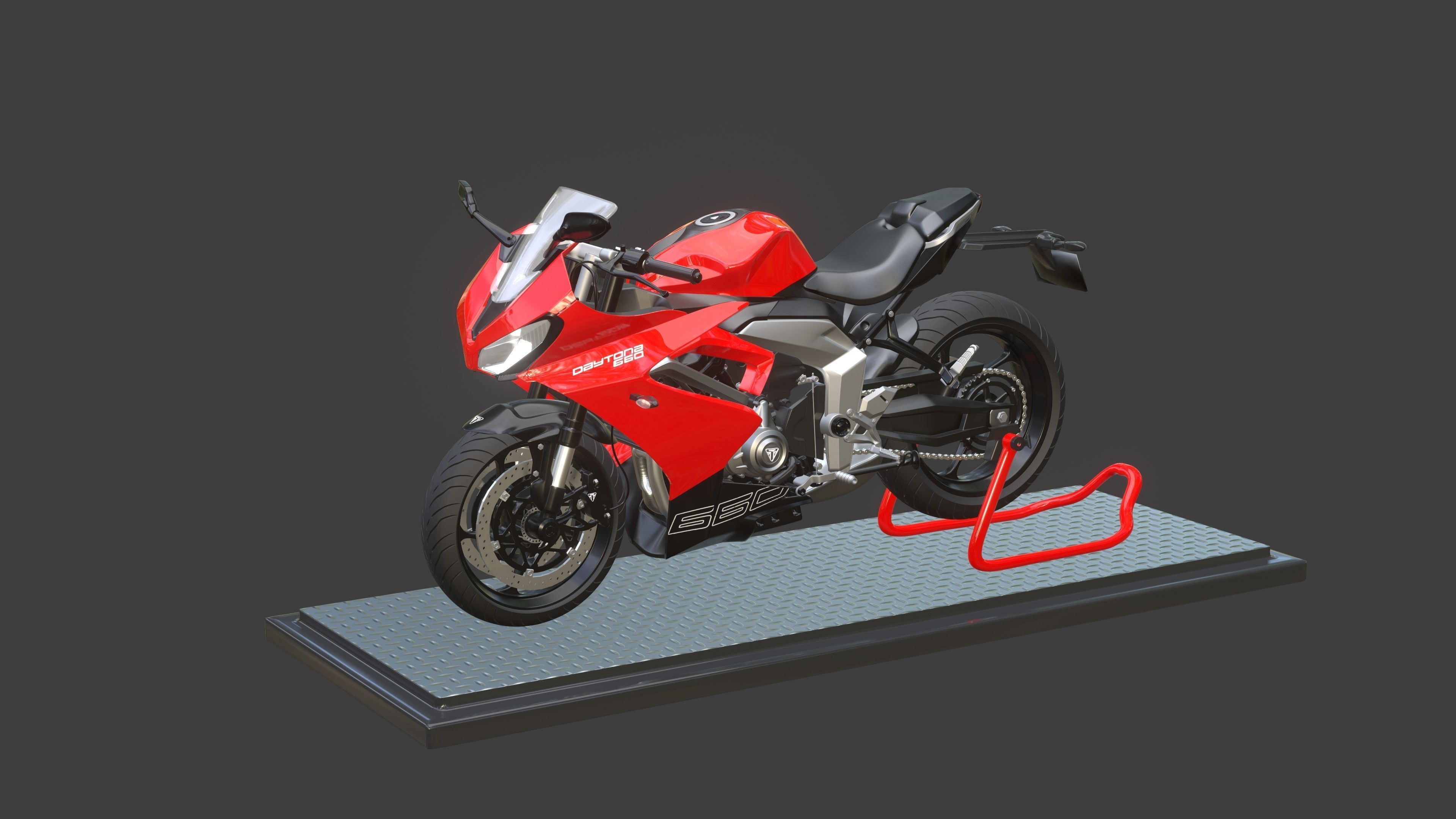 FanMade3d Triumph Daytona 660 made in Blender 3d 3D model_2