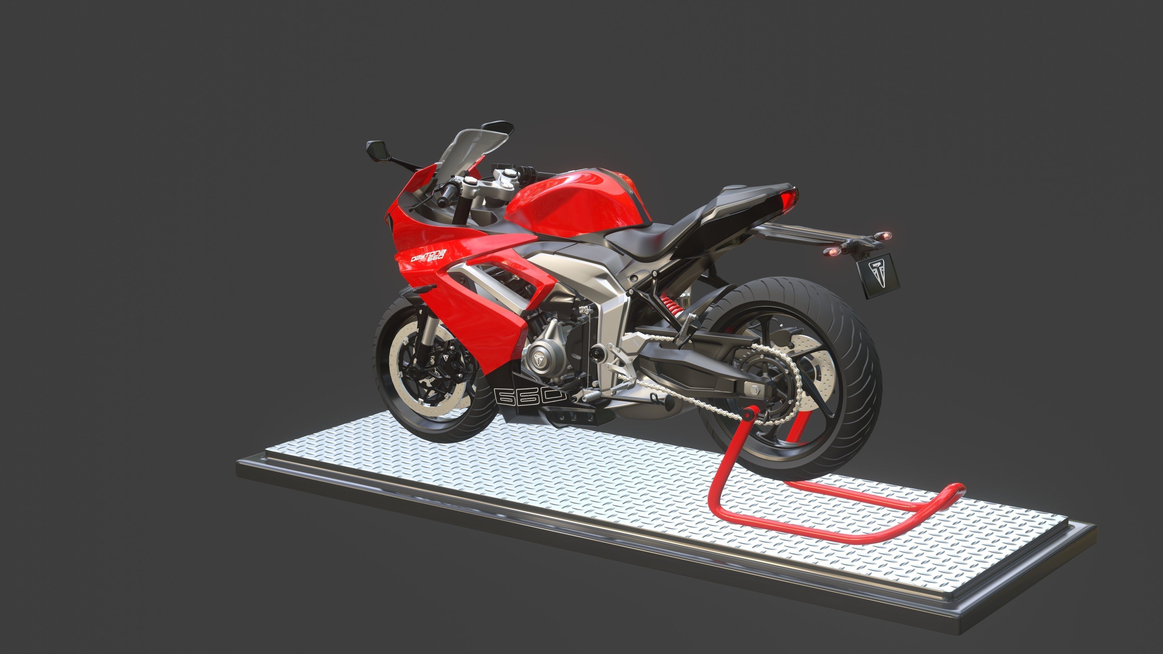 FanMade3d Triumph Daytona 660 made in Blender 3d 3D model_3