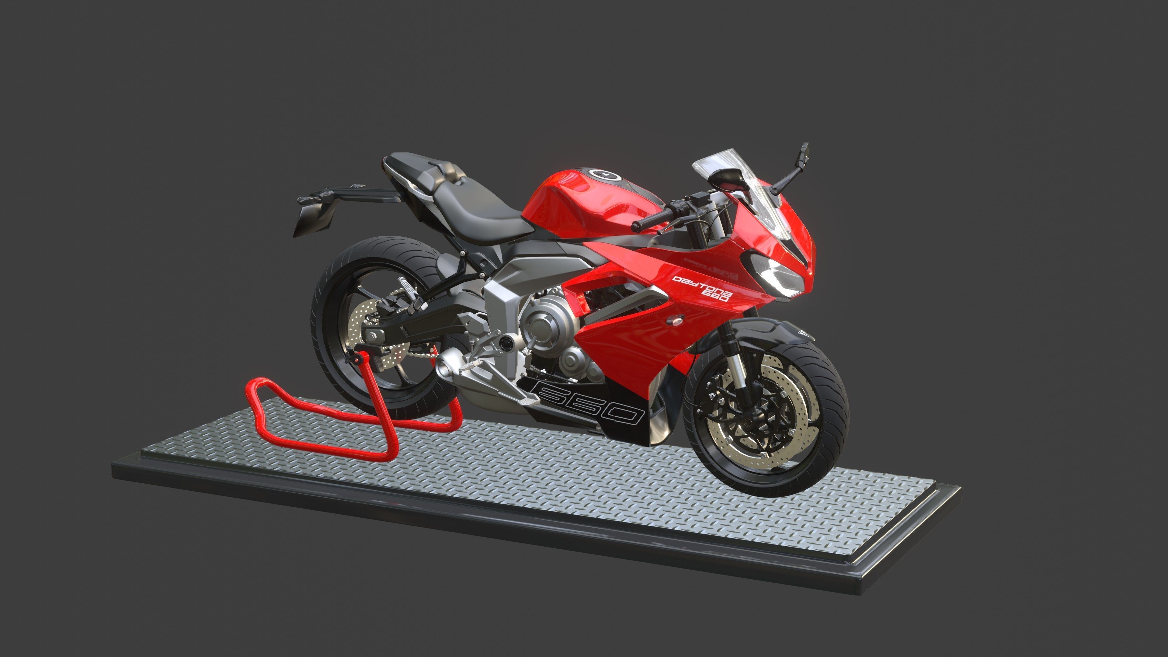 FanMade3d Triumph Daytona 660 made in Blender 3d 3D model_6