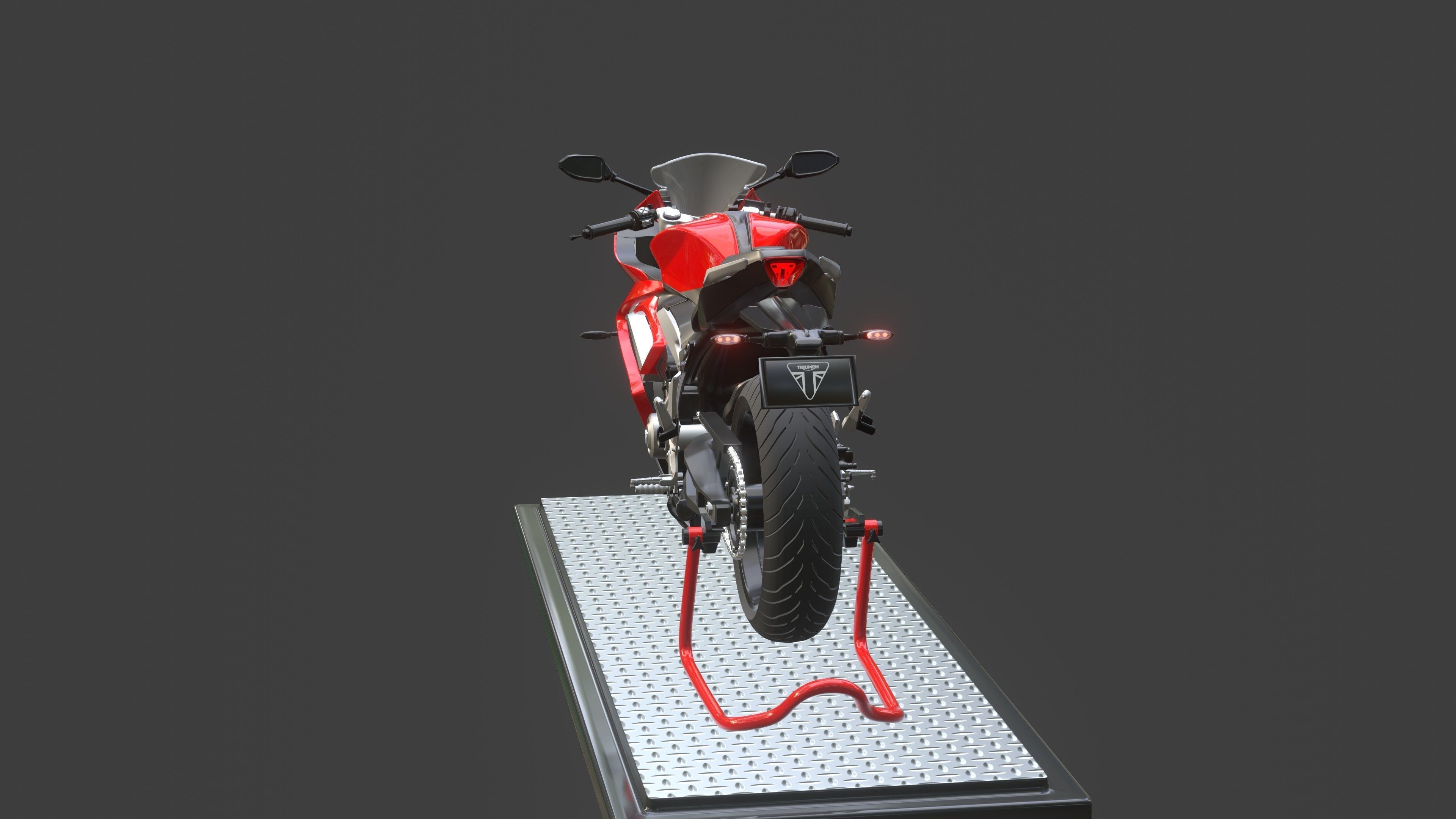 FanMade3d Triumph Daytona 660 made in Blender 3d 3D model_4