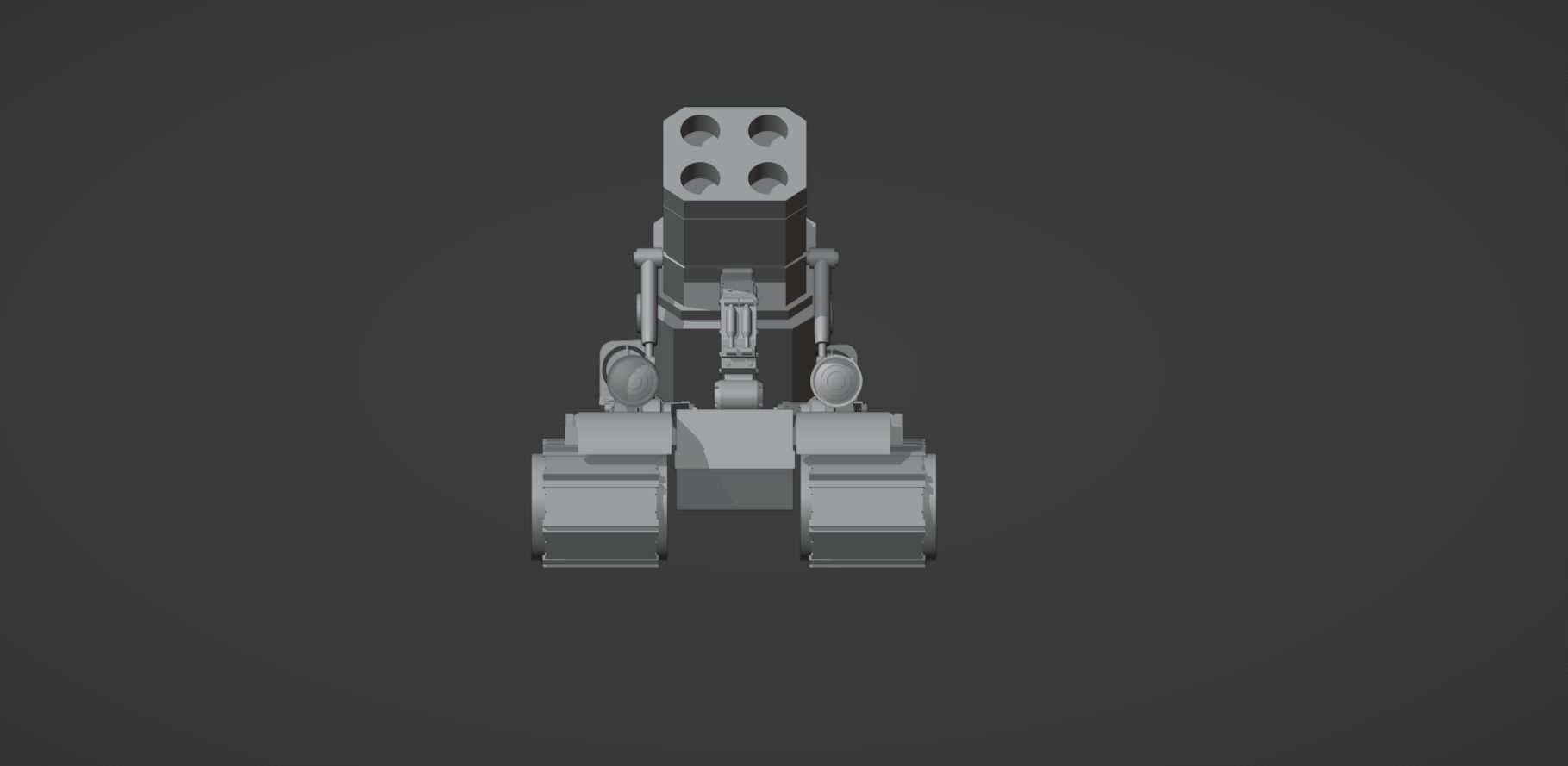 Stylized Mecha Tank - 2 3D model_8
