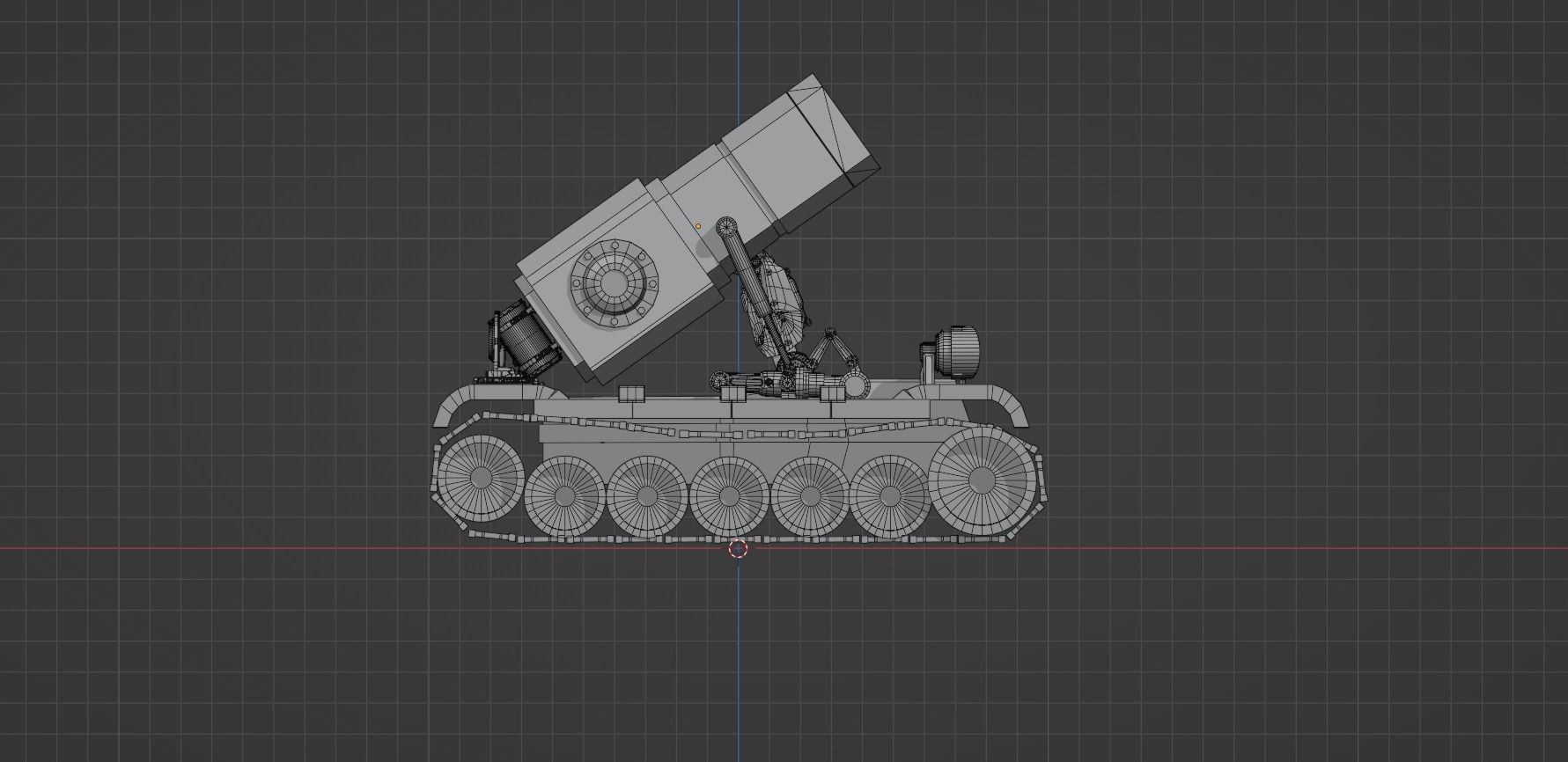 Stylized Mecha Tank - 2 3D model_16