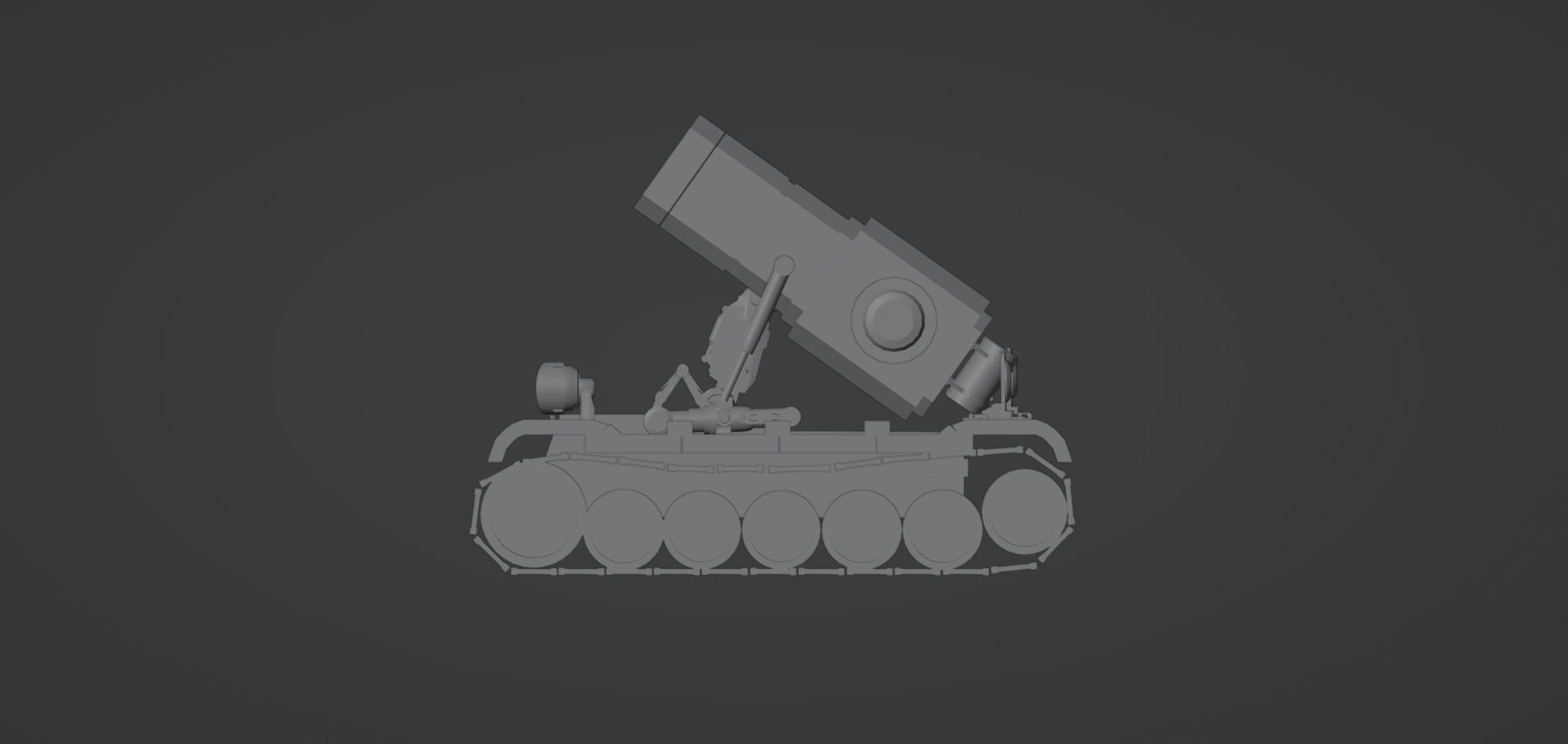 Stylized Mecha Tank - 2 3D model_9