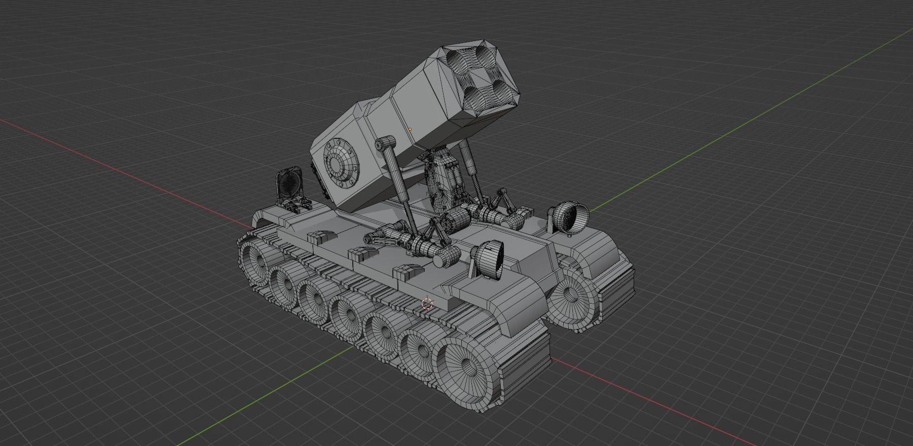 Stylized Mecha Tank - 2 3D model_15