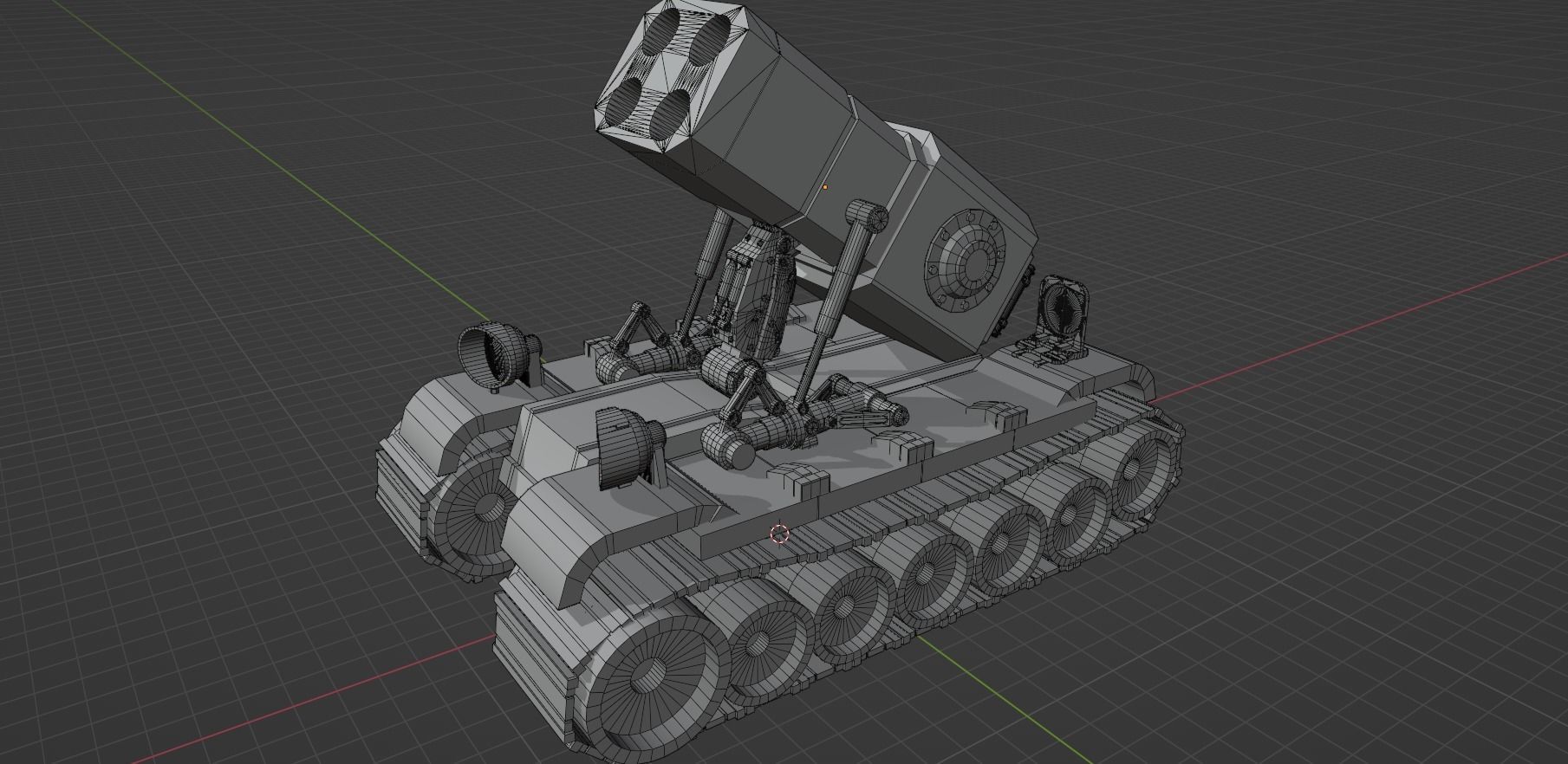 Stylized Mecha Tank - 2 3D model_14