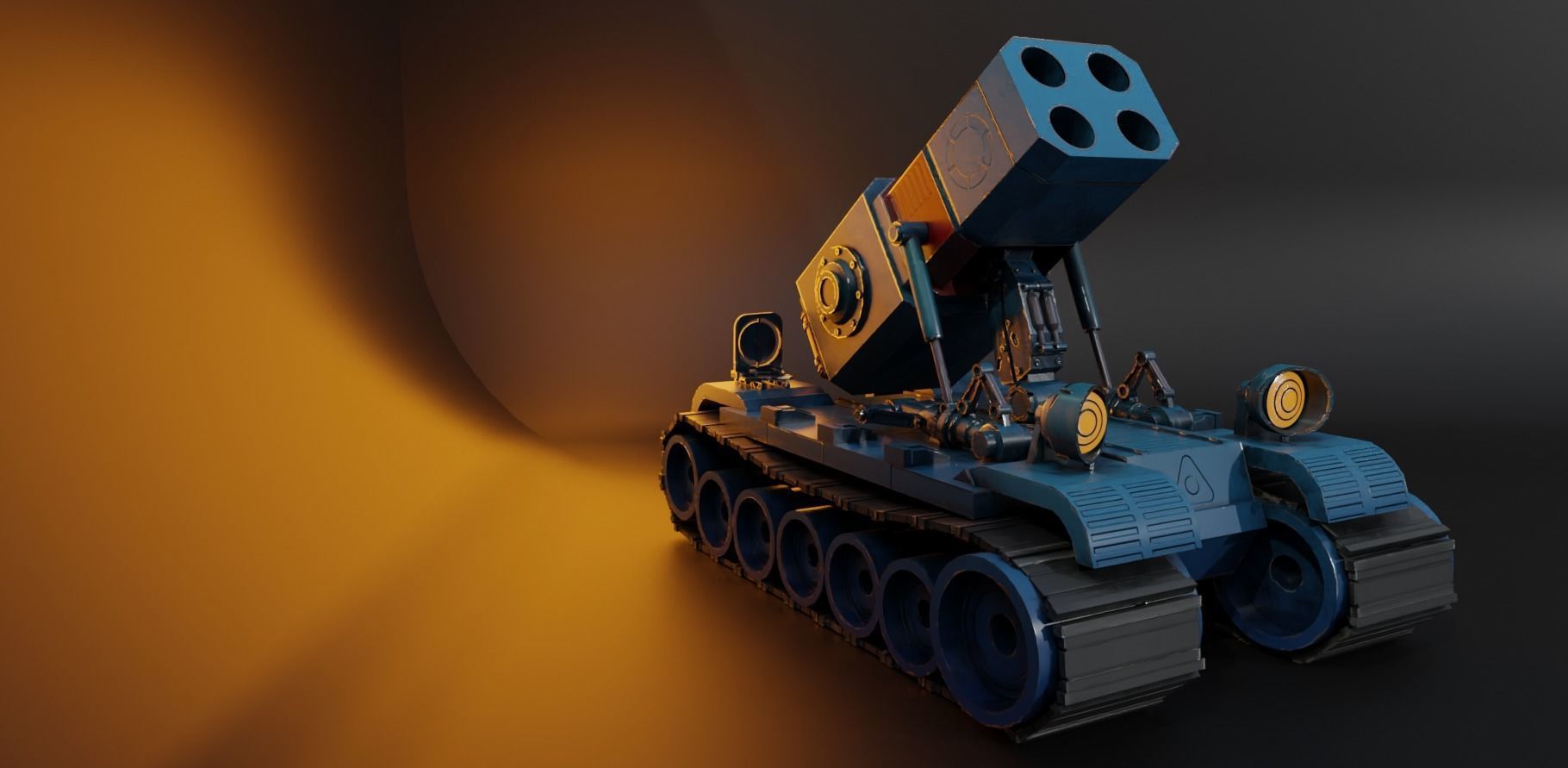 Stylized Mecha Tank - 2 3D model_3