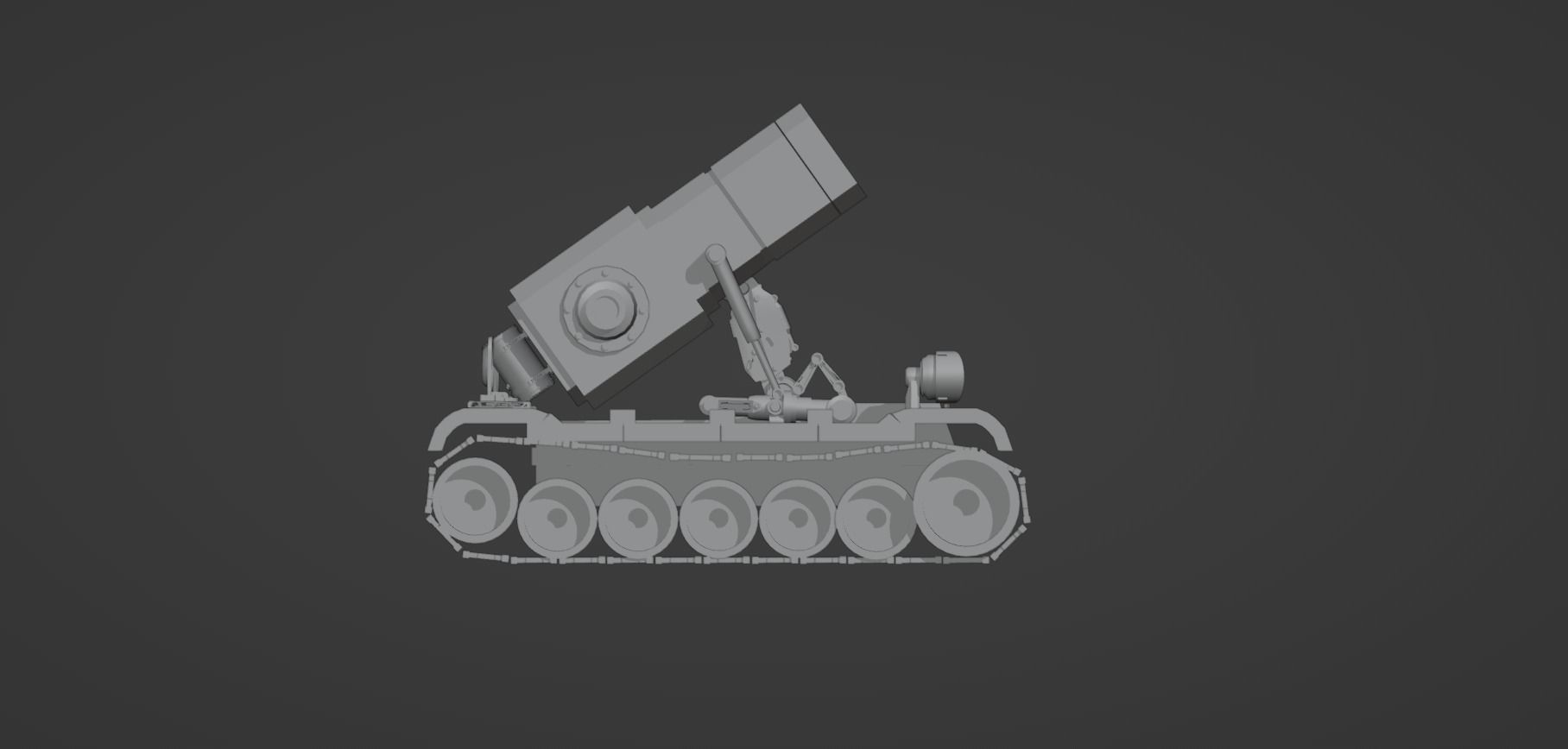 Stylized Mecha Tank - 2 3D model_7