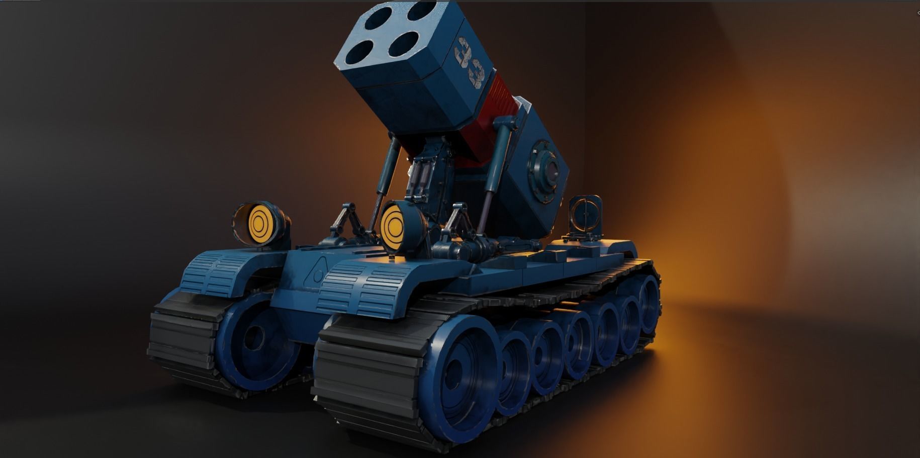 Stylized Mecha Tank - 2 3D model_2