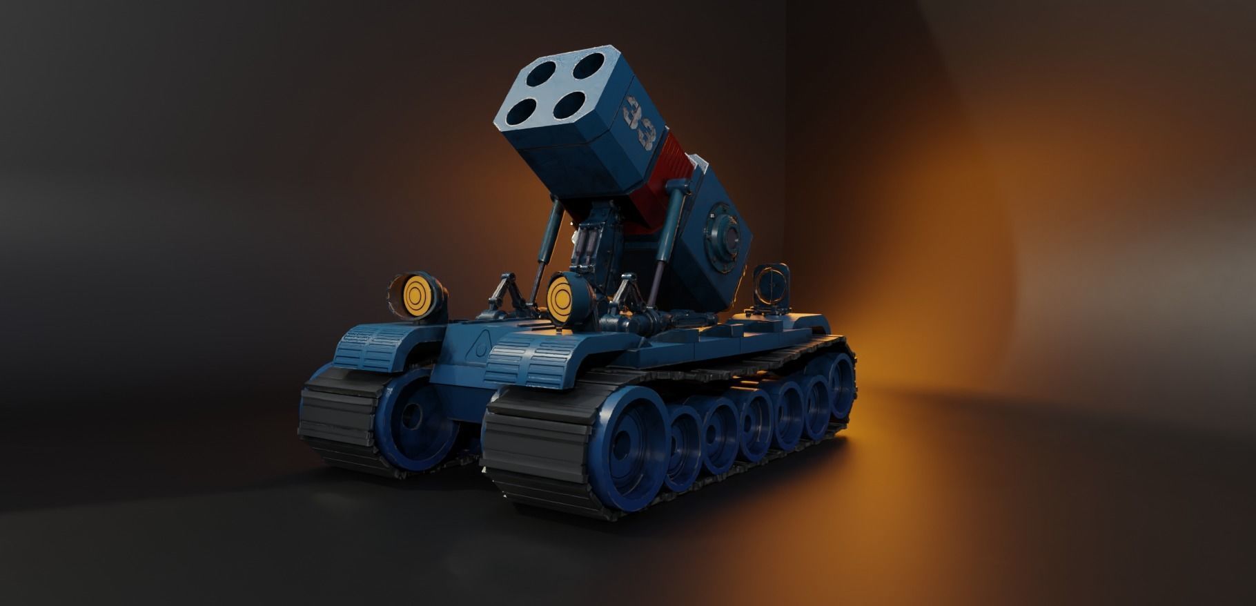 Stylized Mecha Tank - 2 3D model_1