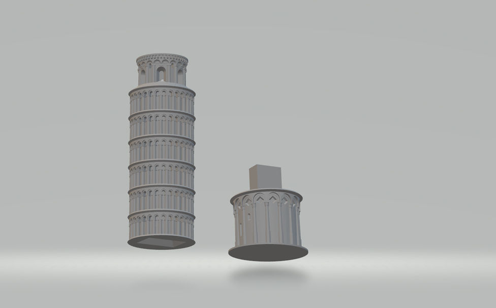 pisa tower 3D print model_1