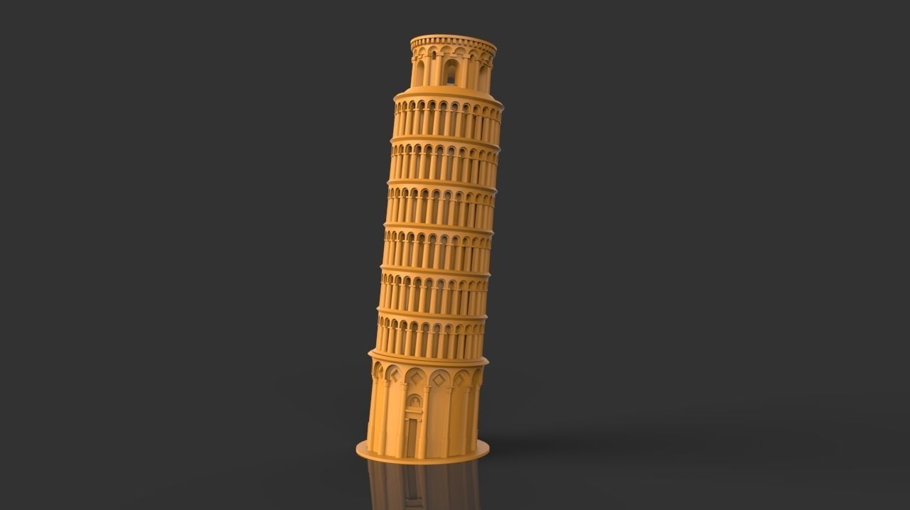 pisa tower 3D print model_2