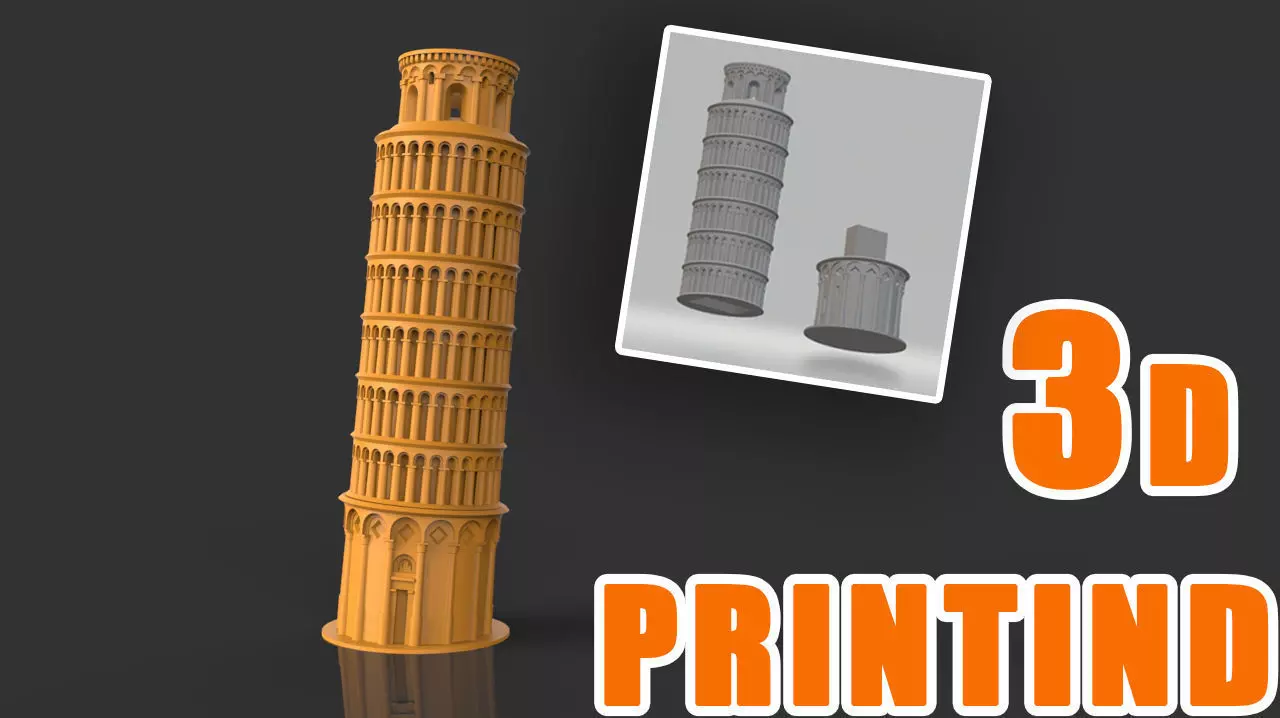 pisa tower 3D print model_0