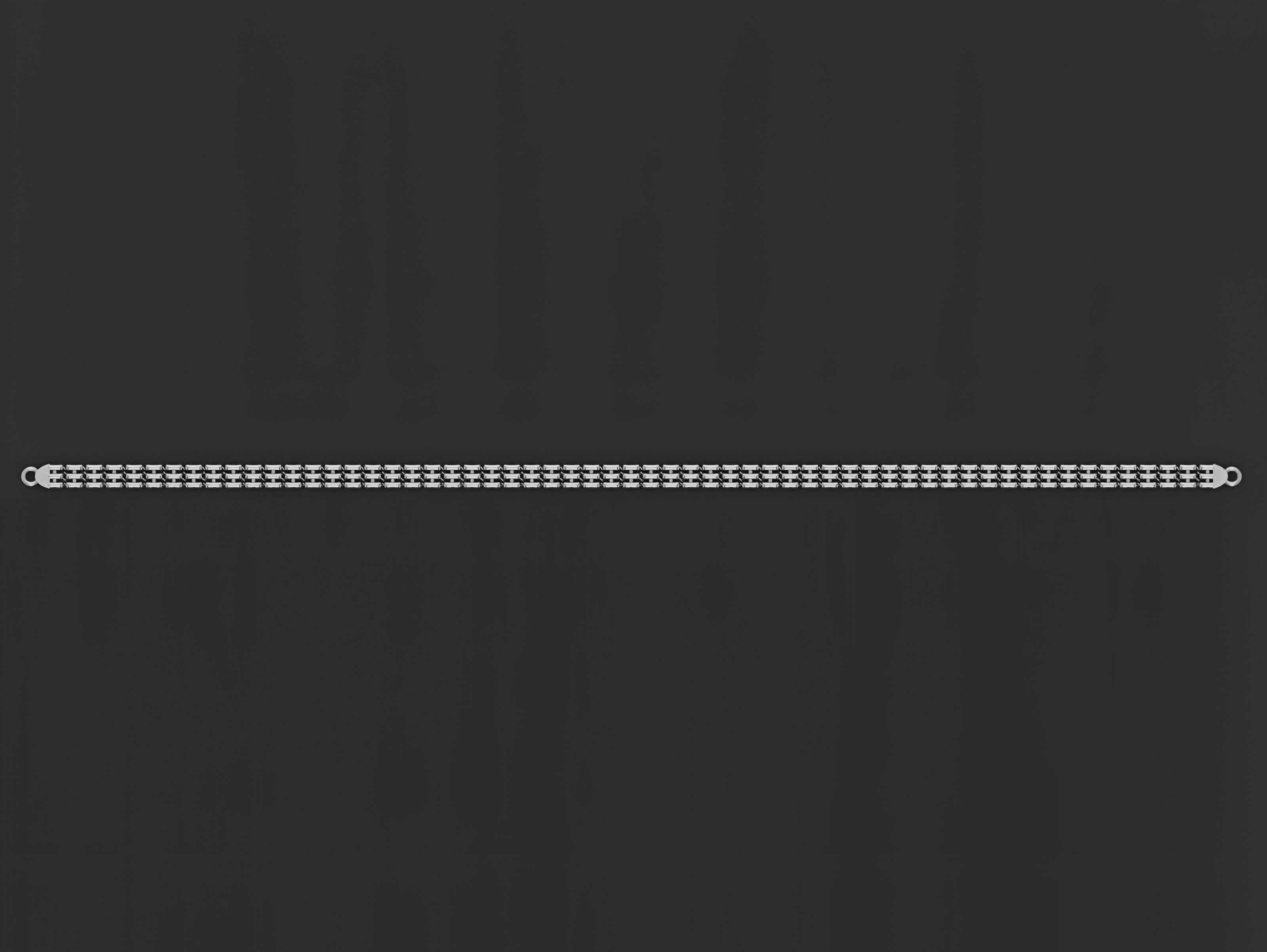 Gold Chain Bracelet 3D print model_9