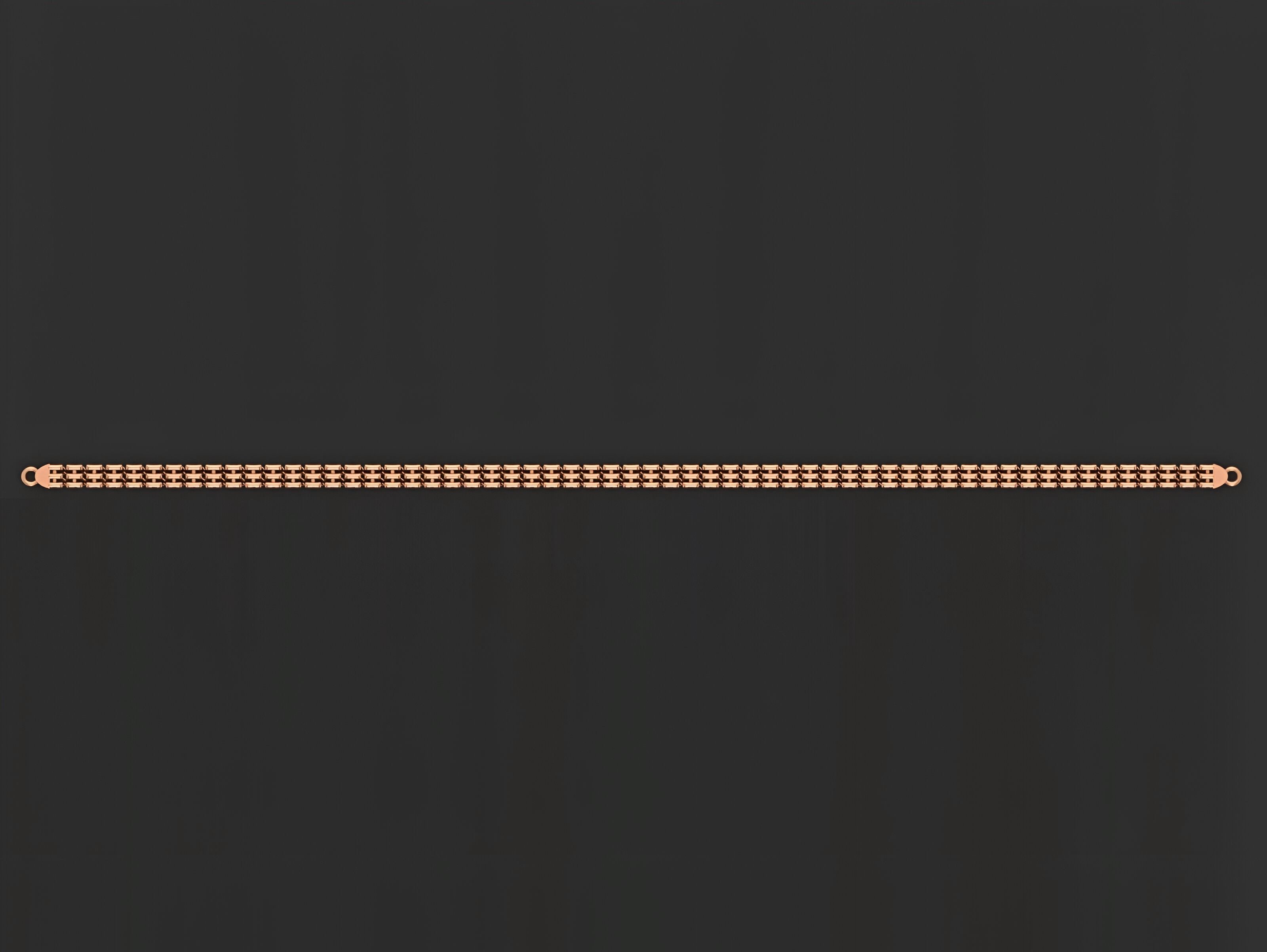 Gold Chain Bracelet 3D print model_8