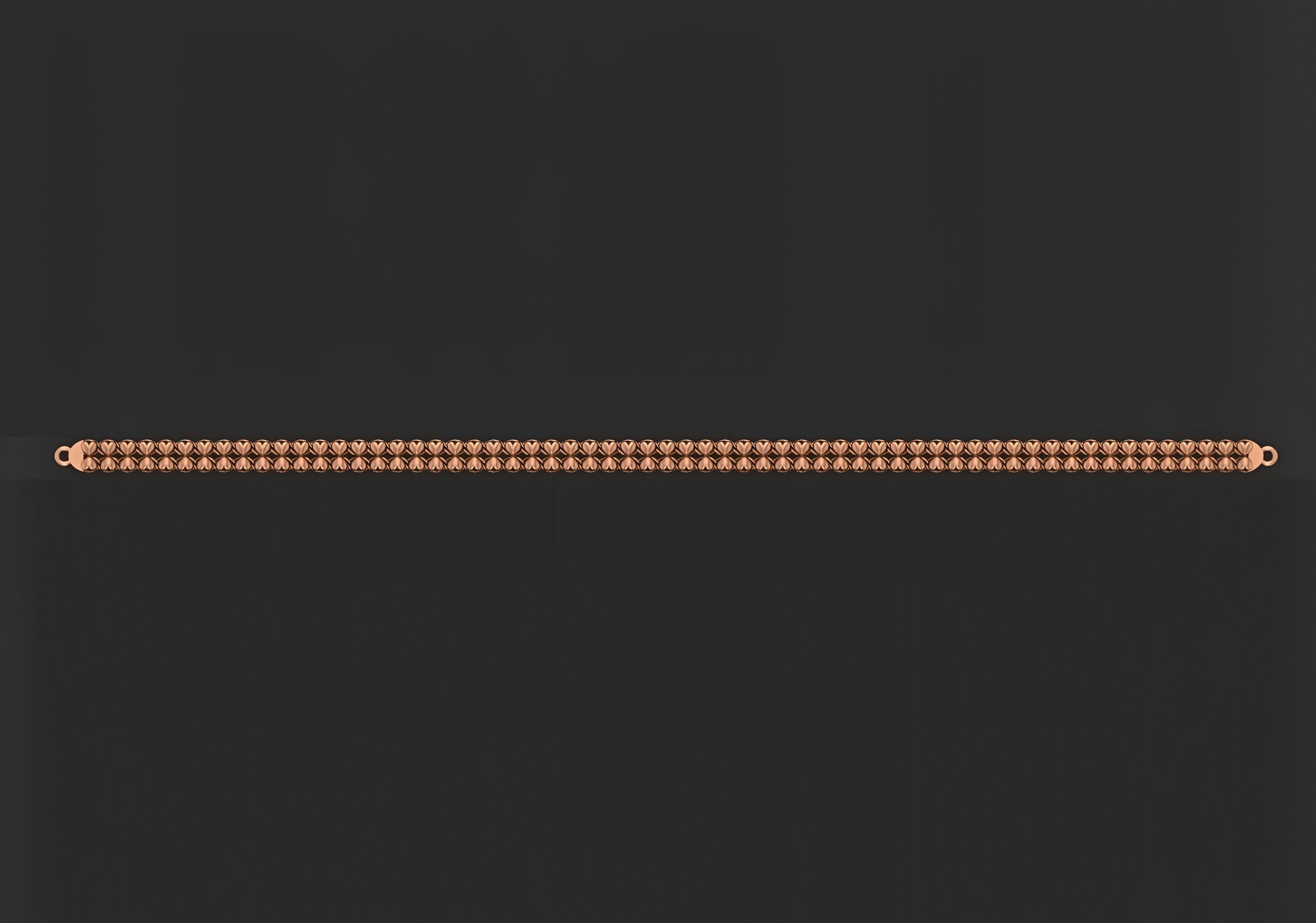 Gold Chain Bracelet 3D print model_8