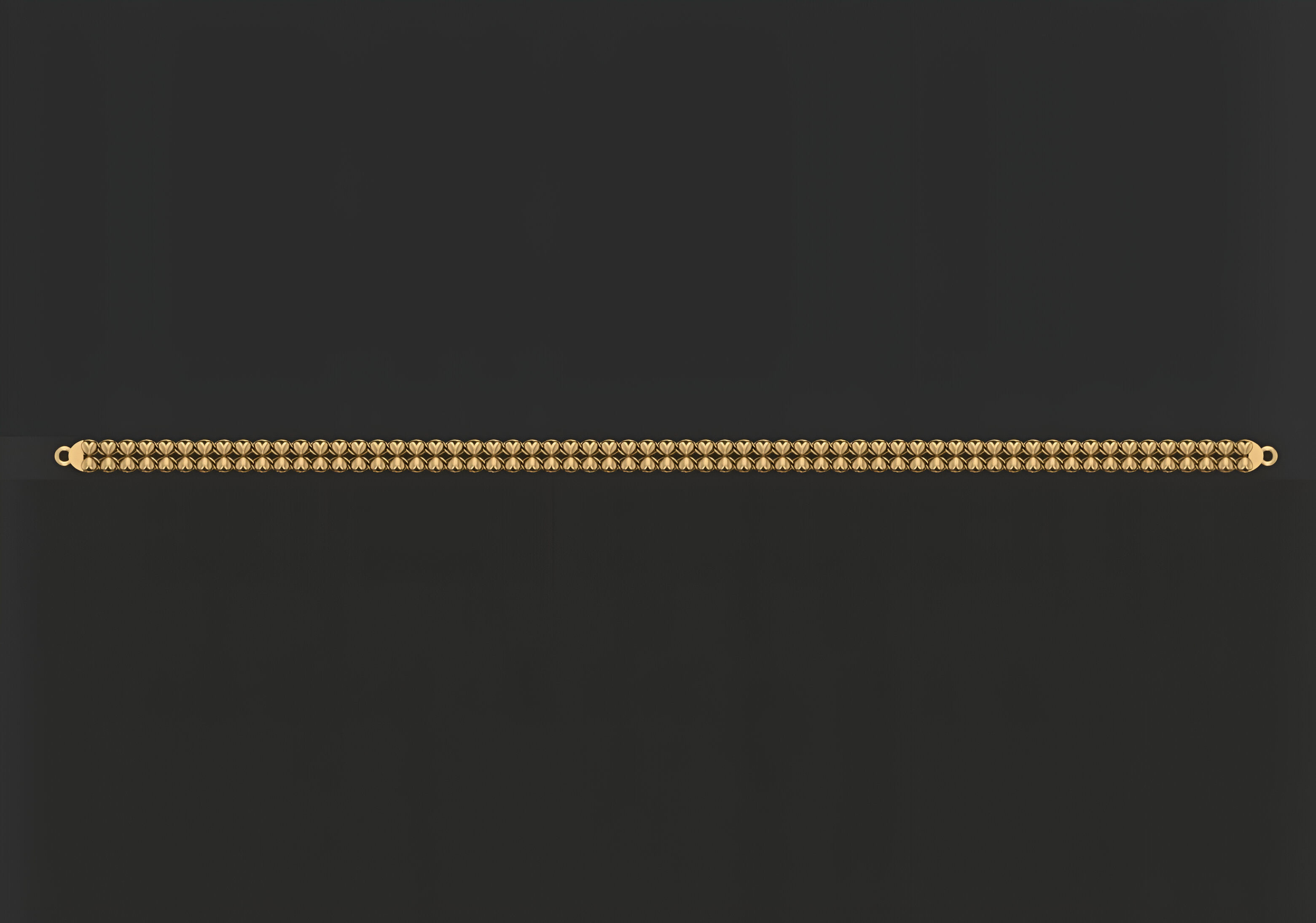 Gold Chain Bracelet 3D print model_4