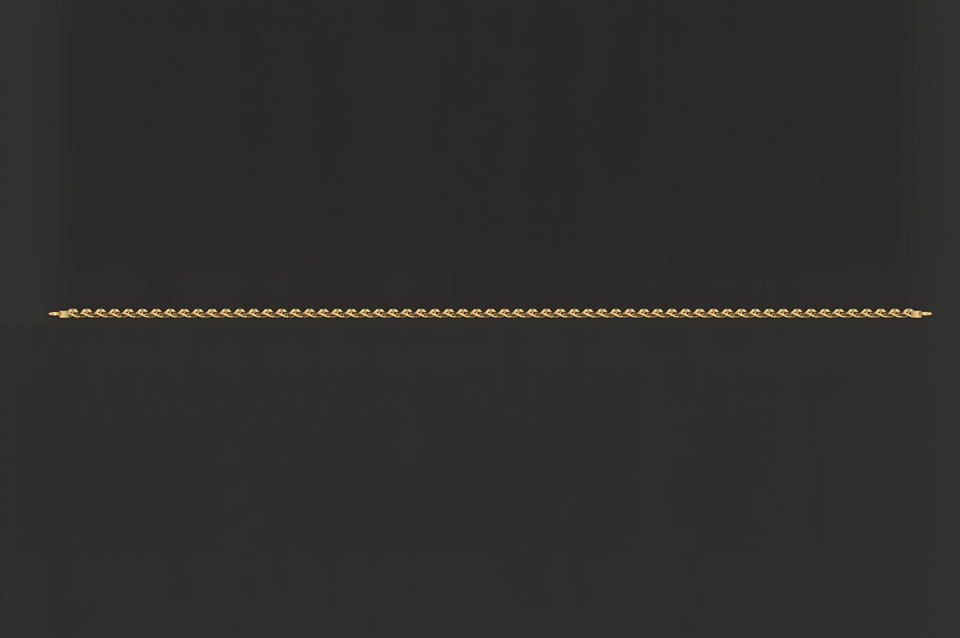 Gold Chain Bracelet 3D print model_1