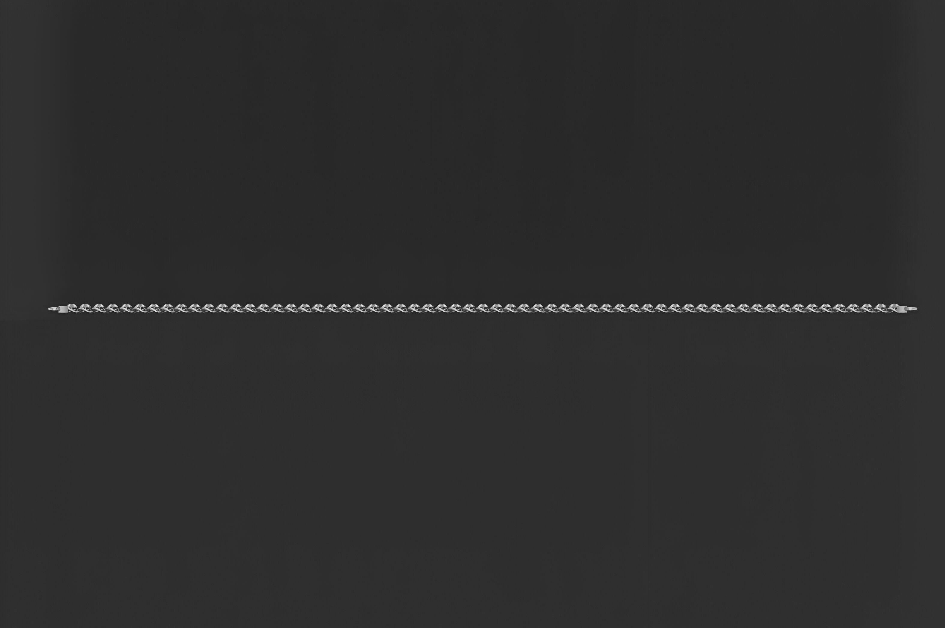 Gold Chain Bracelet 3D print model_7