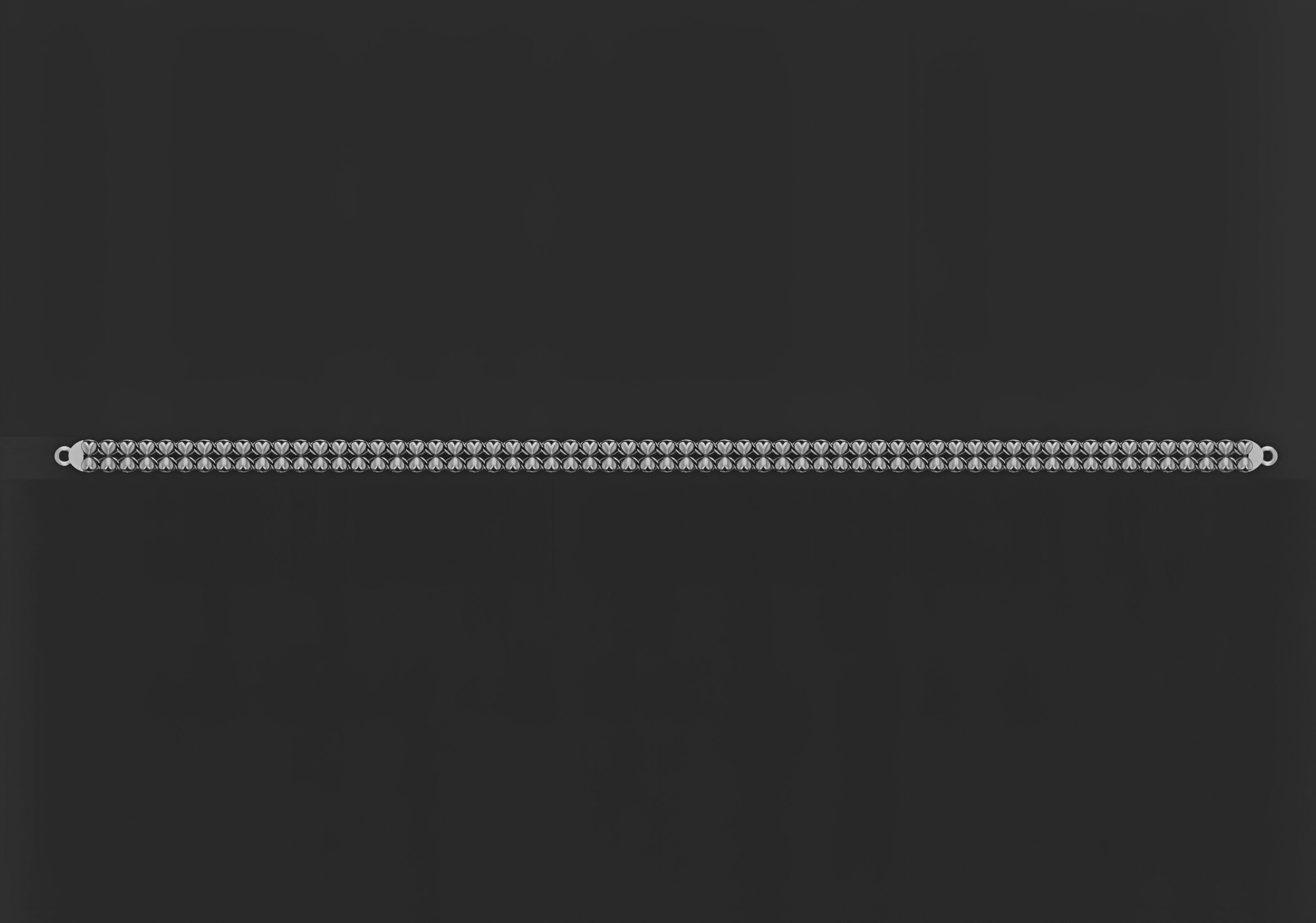 Gold Chain Bracelet 3D print model_9