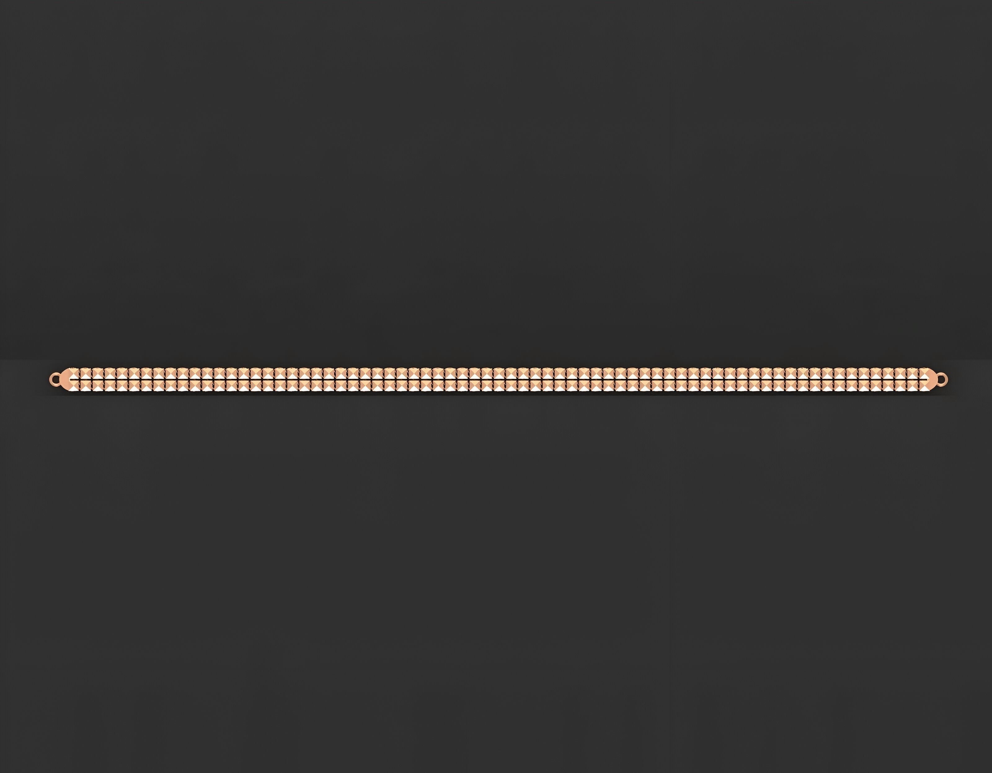 Gold Chain Bracelet 3D print model_8